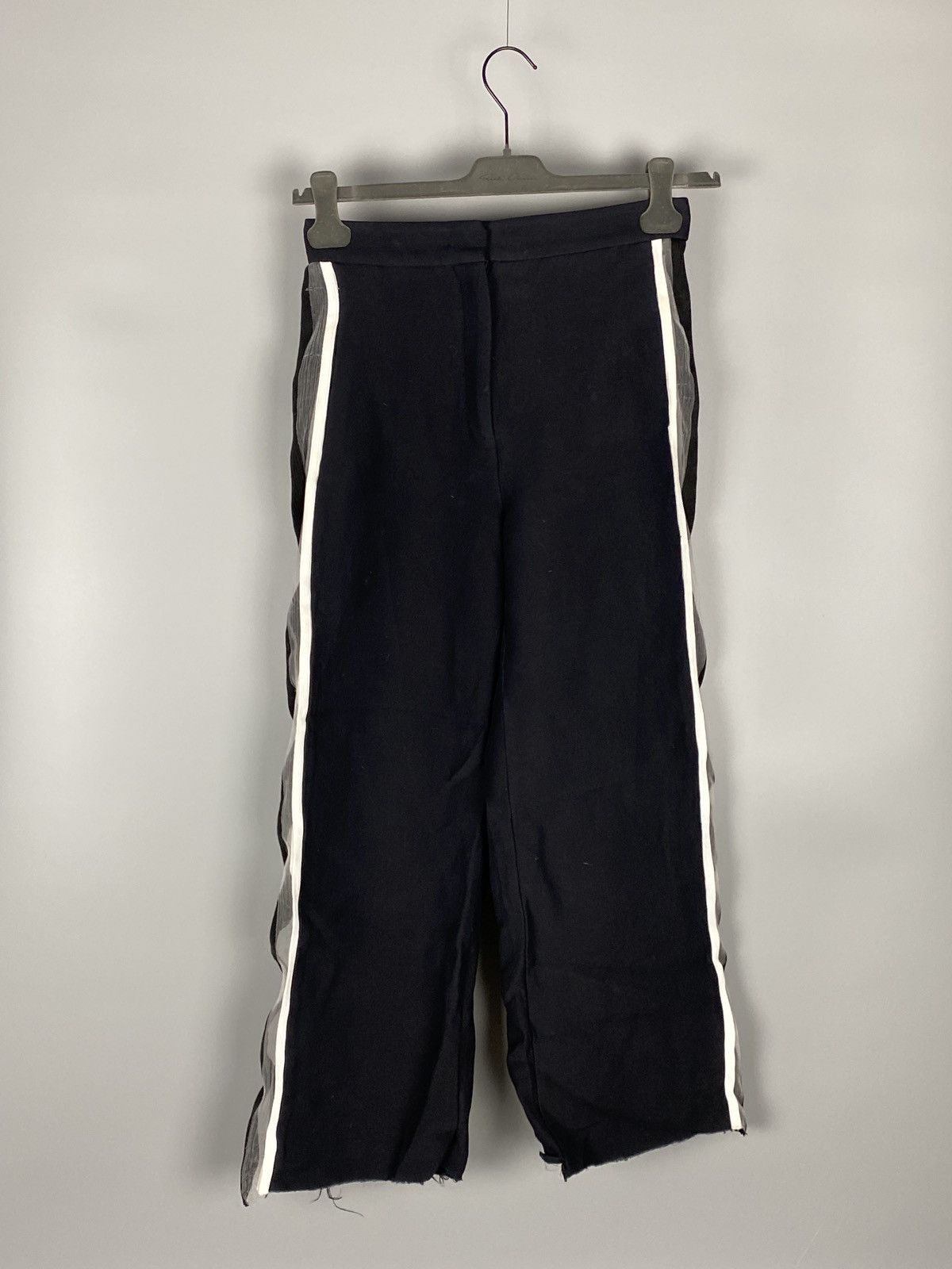 image of Fendi Tulle Panelled Dress Pants in Black, Men's (Size 28)