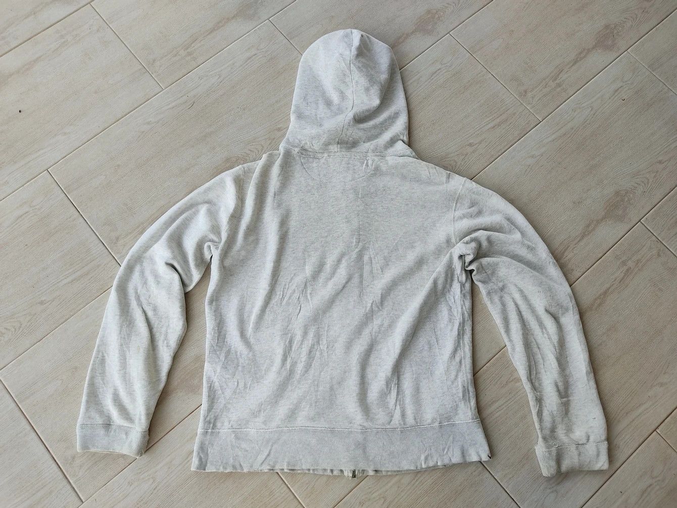 Polo Ralph Lauren Polo By Ralph Lauren Talon Zip Distressed Gray White Hoodie Size US L / EU 52-54 / 3 - 6 Thumbnail