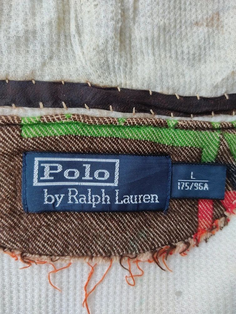 Polo Ralph Lauren Polo By Ralph Lauren Talon Zip Distressed Gray White Hoodie Size US L / EU 52-54 / 3 - 7 Thumbnail