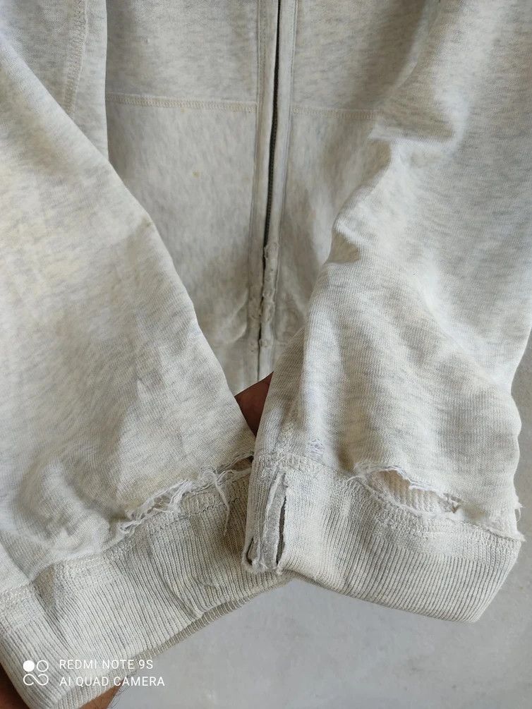 Polo Ralph Lauren Polo By Ralph Lauren Talon Zip Distressed Gray White Hoodie Size US L / EU 52-54 / 3 - 11 Thumbnail