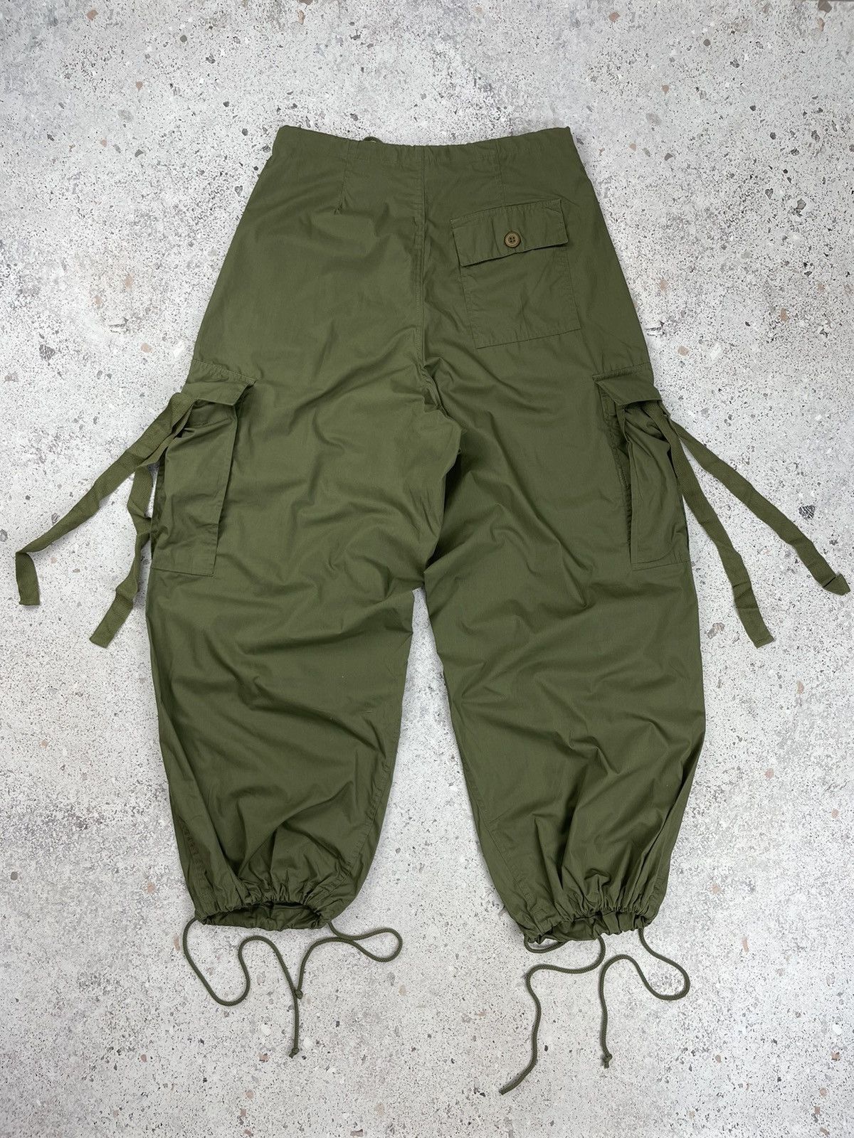Y2k Vintage UFO Military Parachute Cargo Bondage Pants
