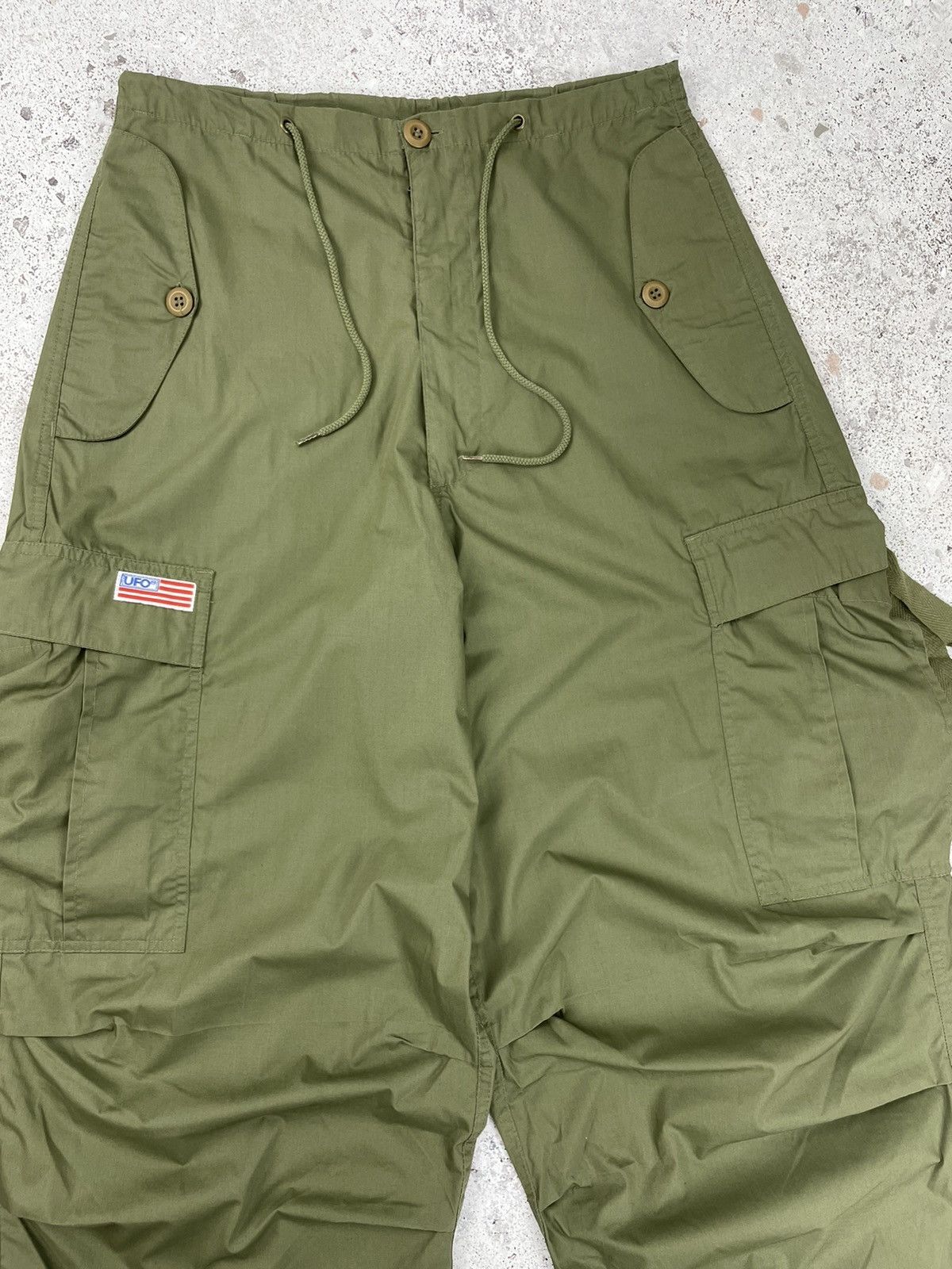 Japanese Brand × Vintage Y2k Vintage UFO Military Parachute Cargo Bondage Pants Size US 31 - 2 Thumbnail