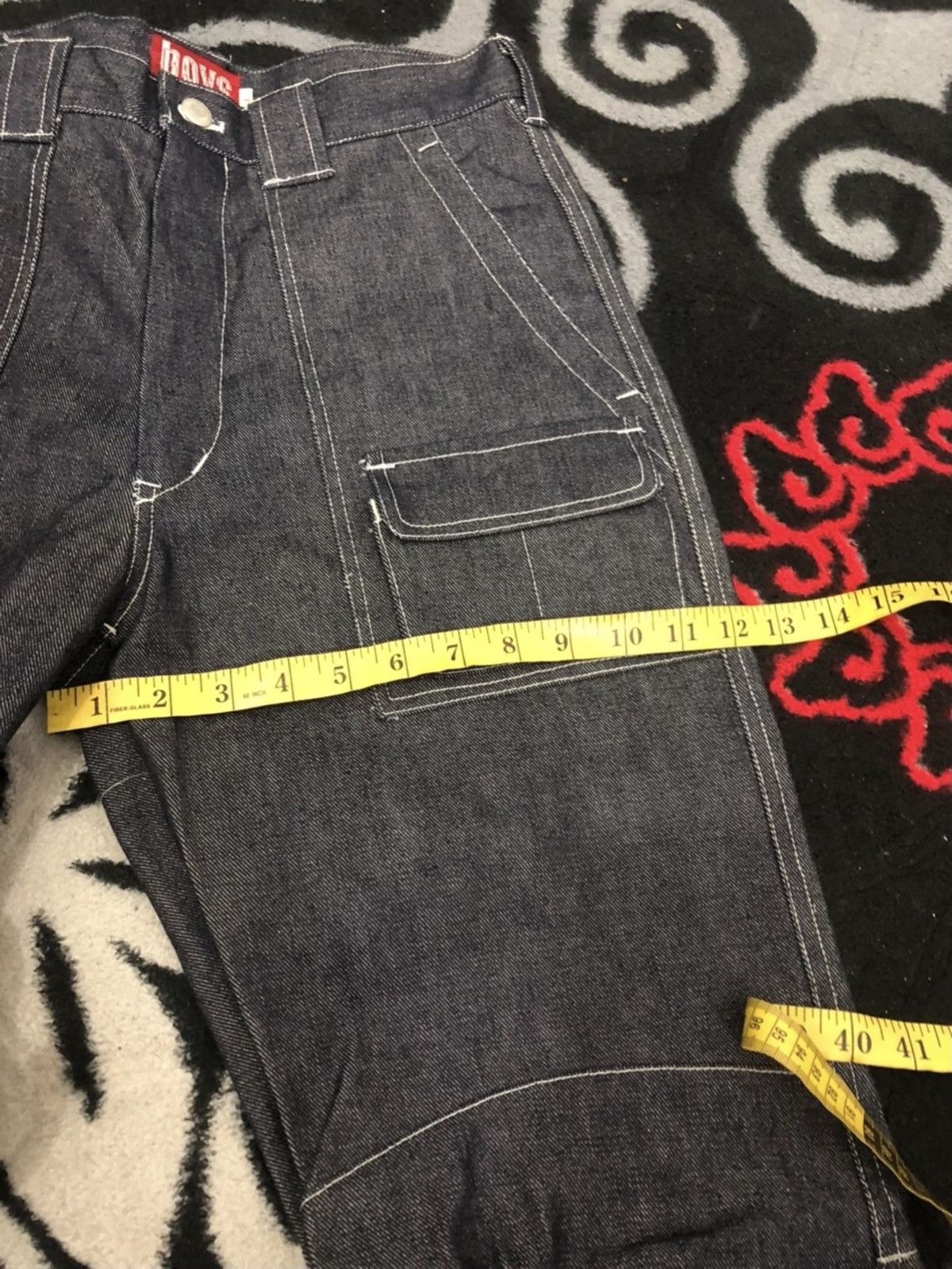 Japanese Brand Batsu Boys Japanese Bondage Multi Pocket Jeans Size US 30 / EU 46 - 14 Thumbnail