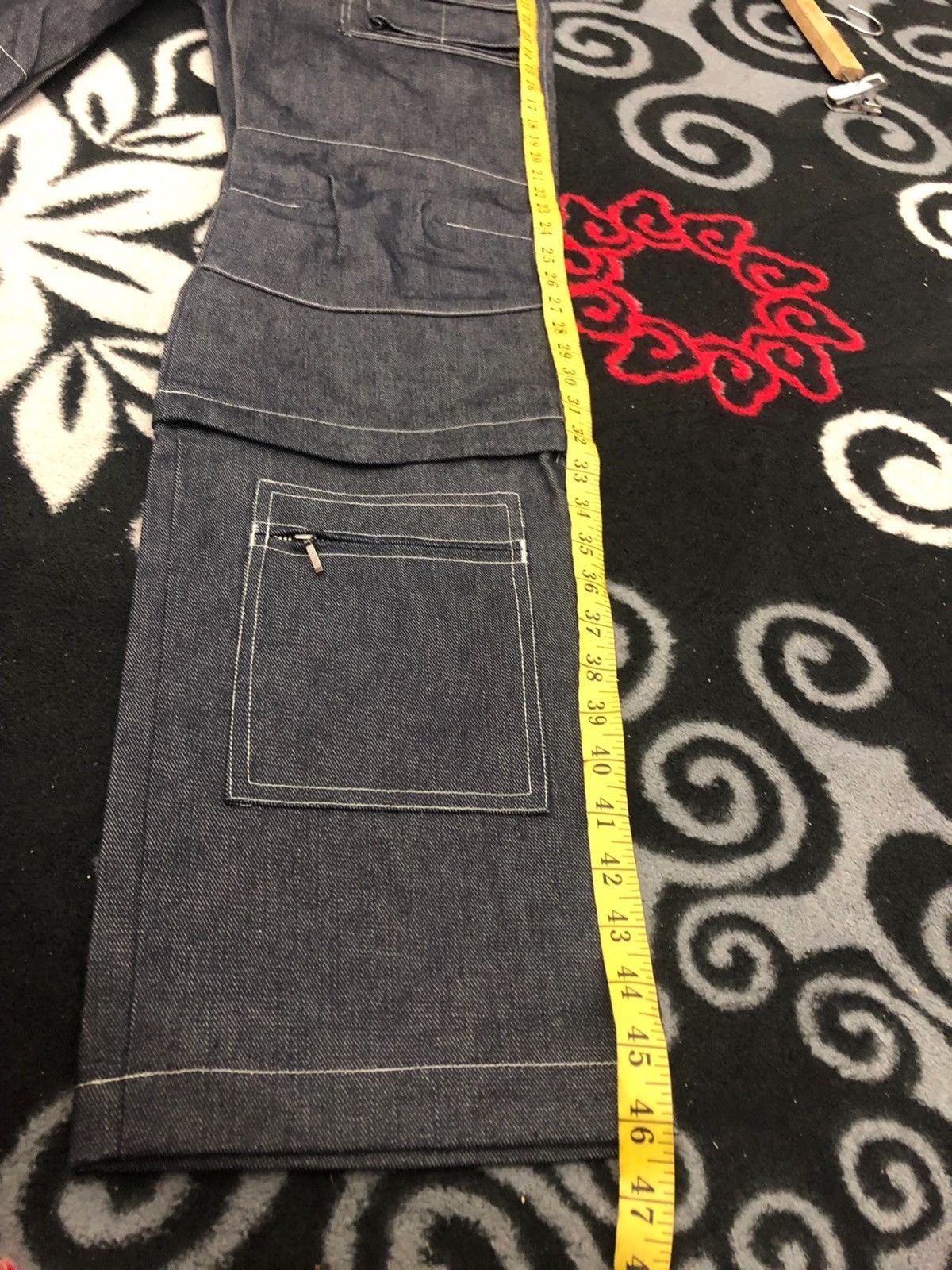 Japanese Brand Batsu Boys Japanese Bondage Multi Pocket Jeans Size US 30 / EU 46 - 17 Thumbnail