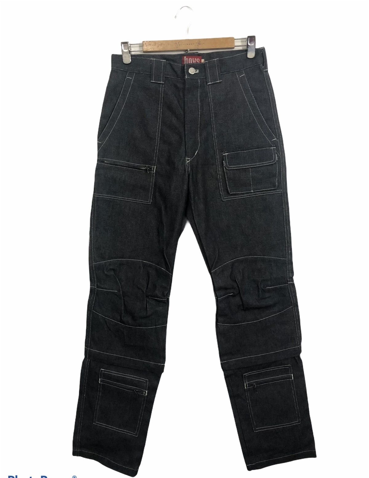 Japanese Brand Batsu Boys Japanese Bondage Multi Pocket Jeans Size US 30 / EU 46 - 1 Thumbnail