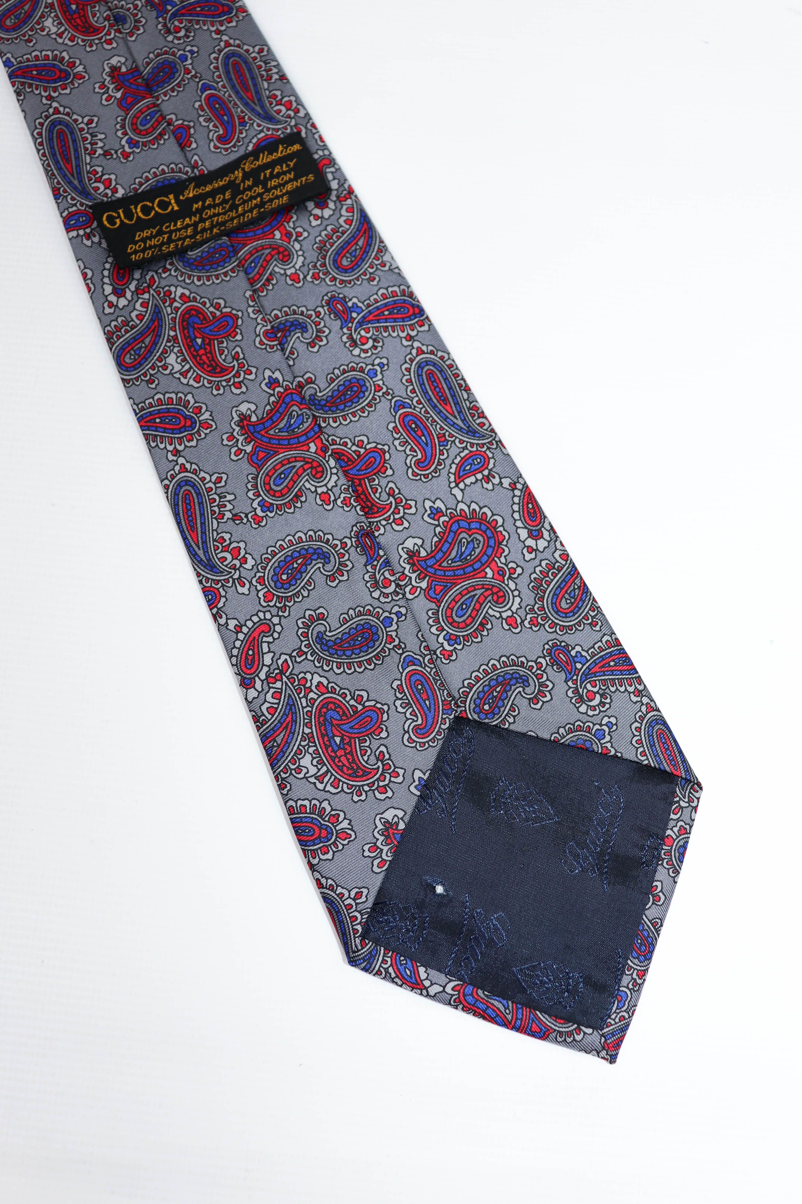 Gucci Gucci Vintage Paisley Pattern Printed Graphics Silk Tie Size ONE SIZE - 5 Thumbnail