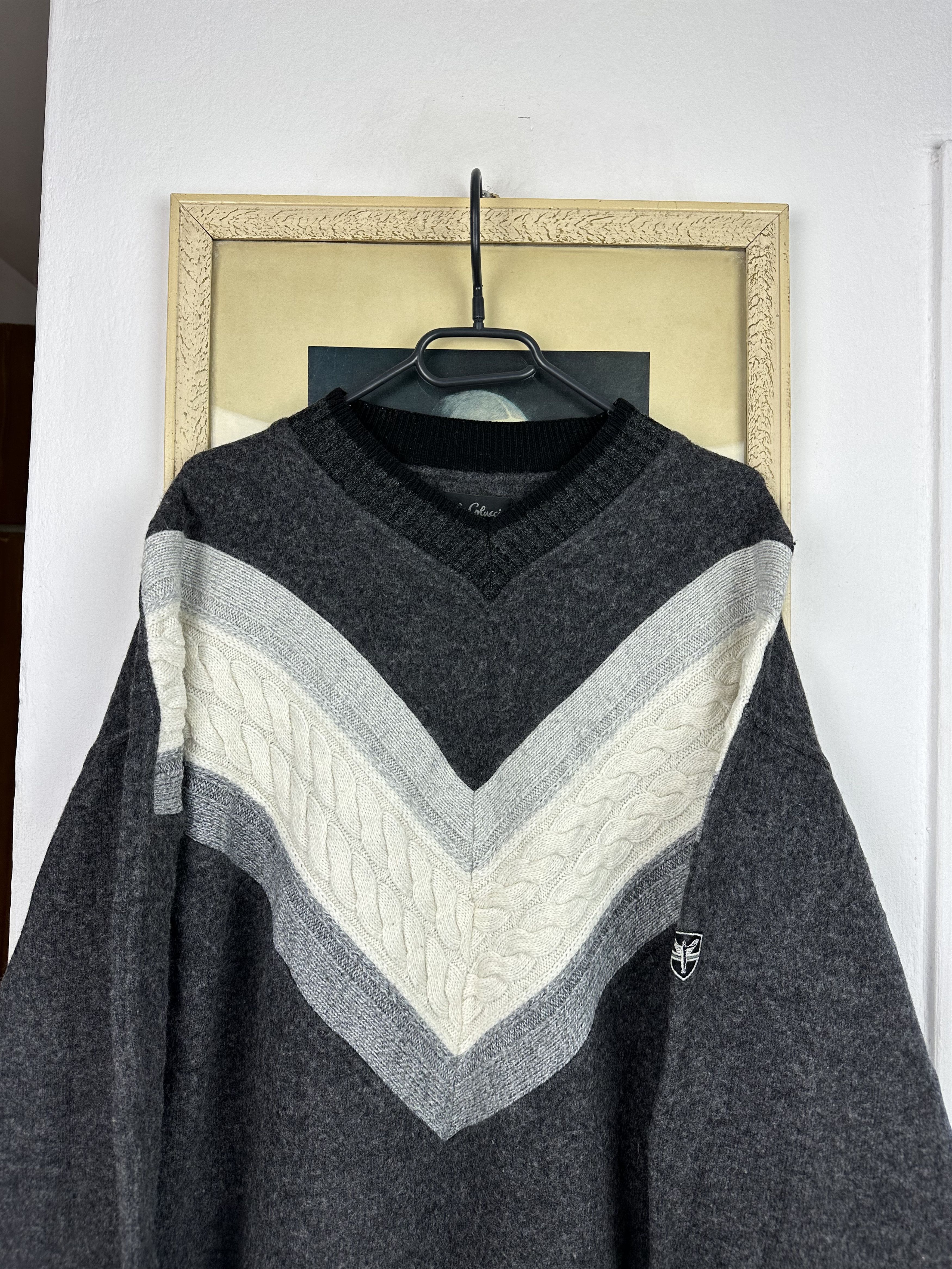 Carlo Colucci × Vintage Vintage Carlo Colucci Sport Crewneck Sweater Pullover Rare Size US XL / EU 56 / 4 - 2 Thumbnail