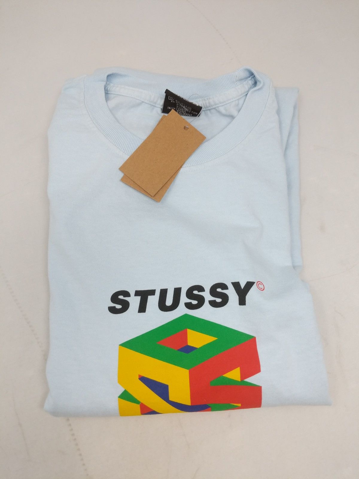 Stussy × Vintage Stussy S64 Nintendo logo pigment dyed blue tee xl 