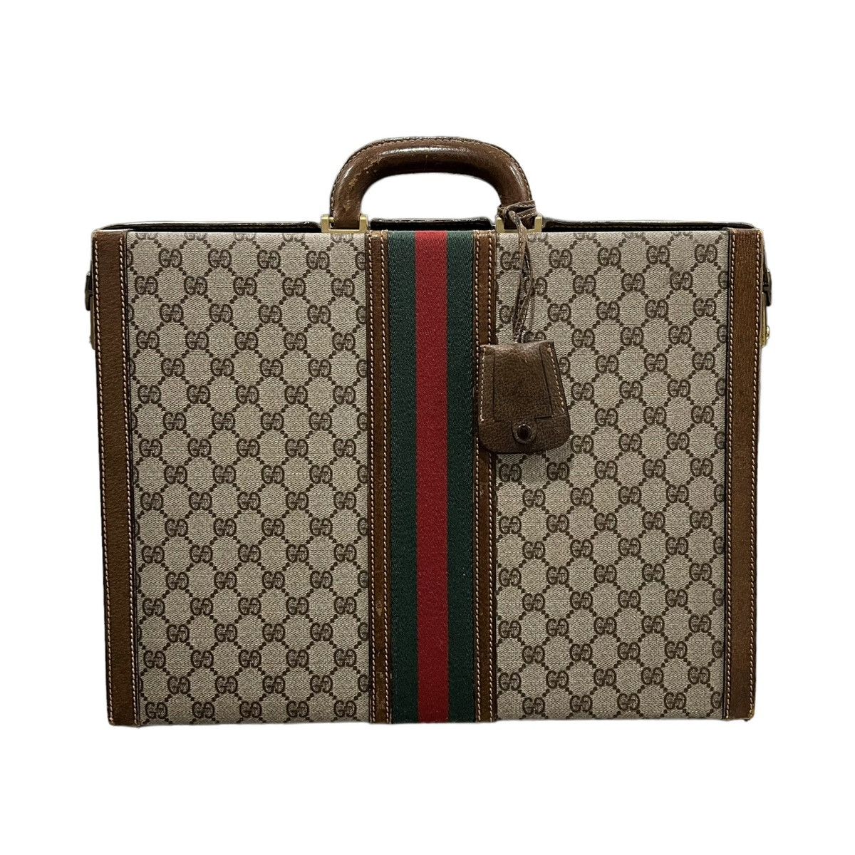 Gucci Gucci Monogram Web Stripe Hard Sided Briefcase Trunk Grailed