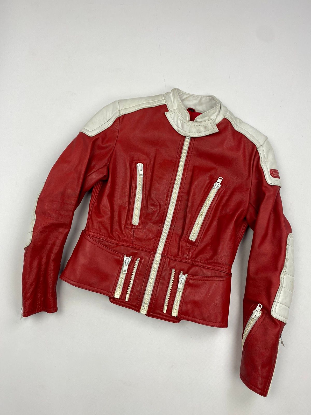 Pre-owned Hein Gericke X Leather Jacket Echtes Leder Hein Gericke Motorcycle Leather Jacket In Red