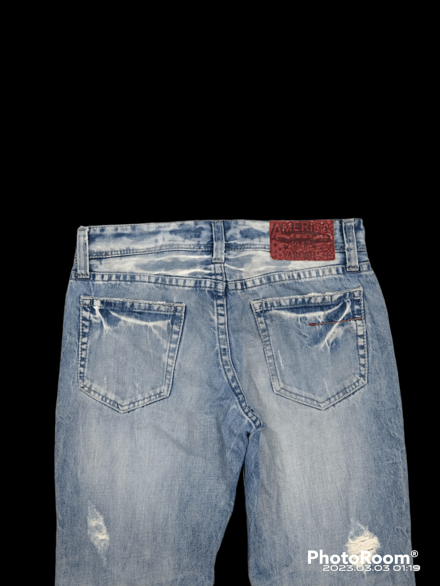 Other FLARE🔥SICK RIPED VAROS DENIM PANTS Size US 30 / EU 46 - 4 Thumbnail