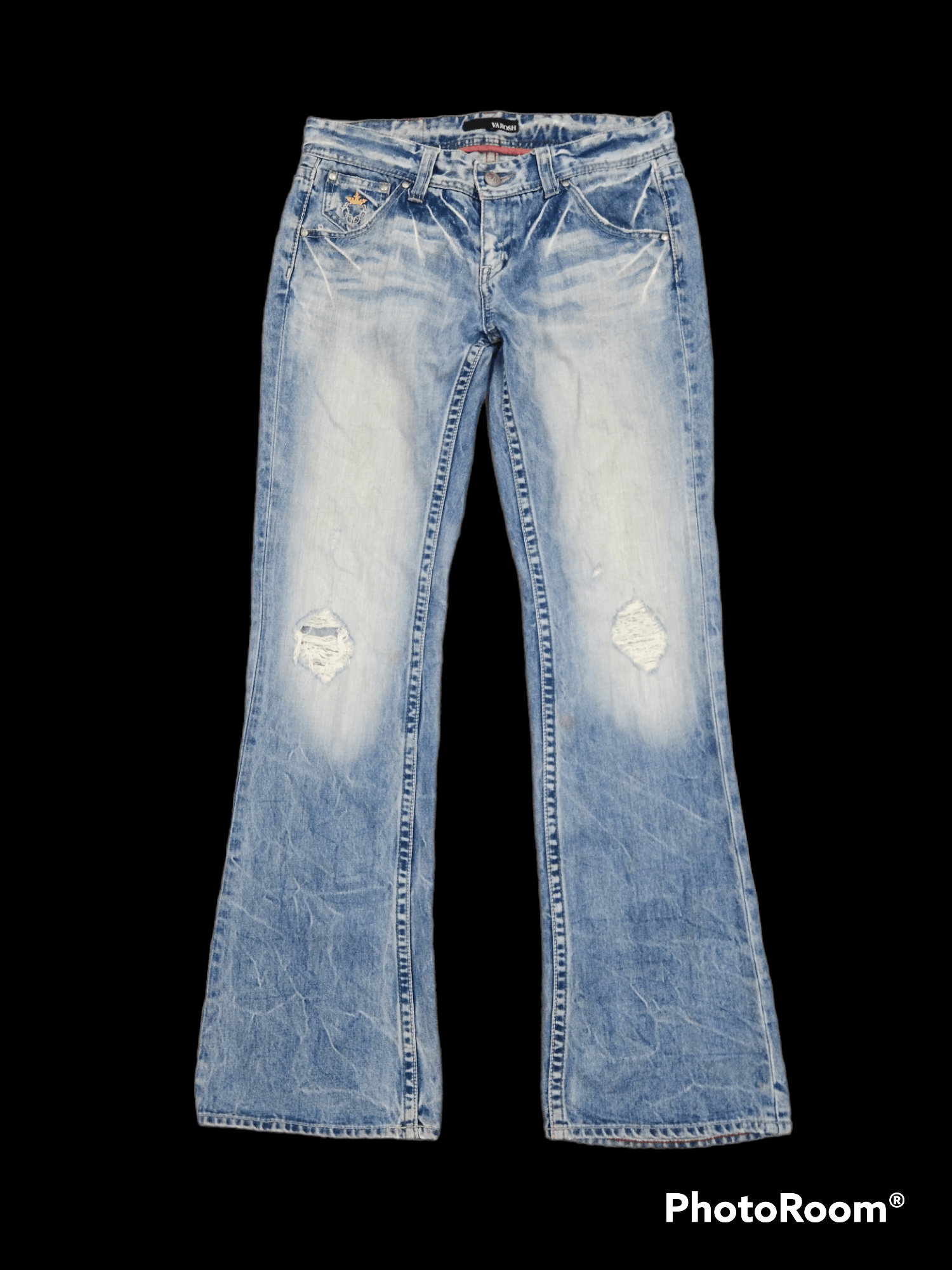 Other FLARE🔥SICK RIPED VAROS DENIM PANTS Size US 30 / EU 46 - 1 Thumbnail