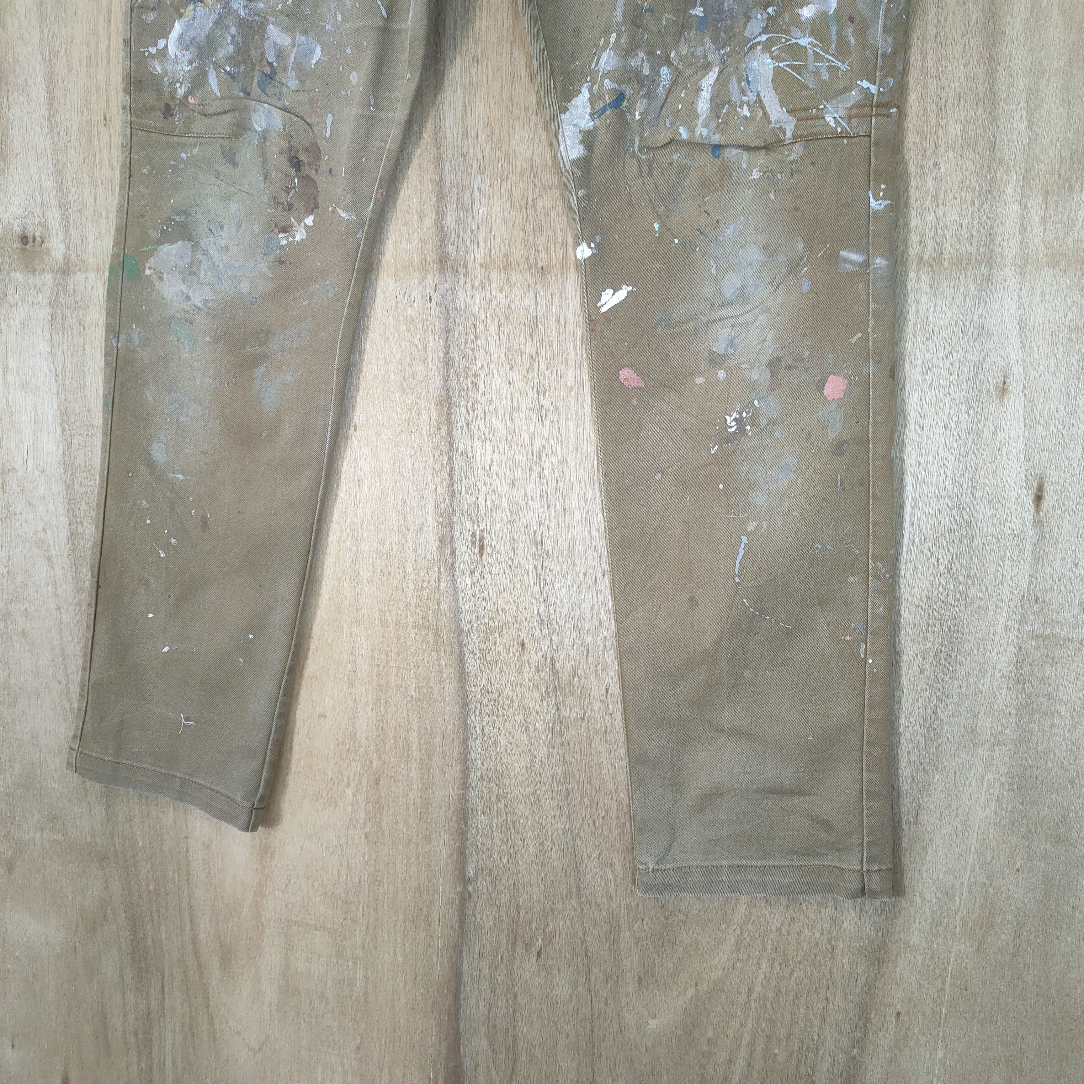 Japanese Brand VINTAGE CUSTOM PAINT FADED CARGO PANTS Size US 32 / EU 48 - 3 Thumbnail