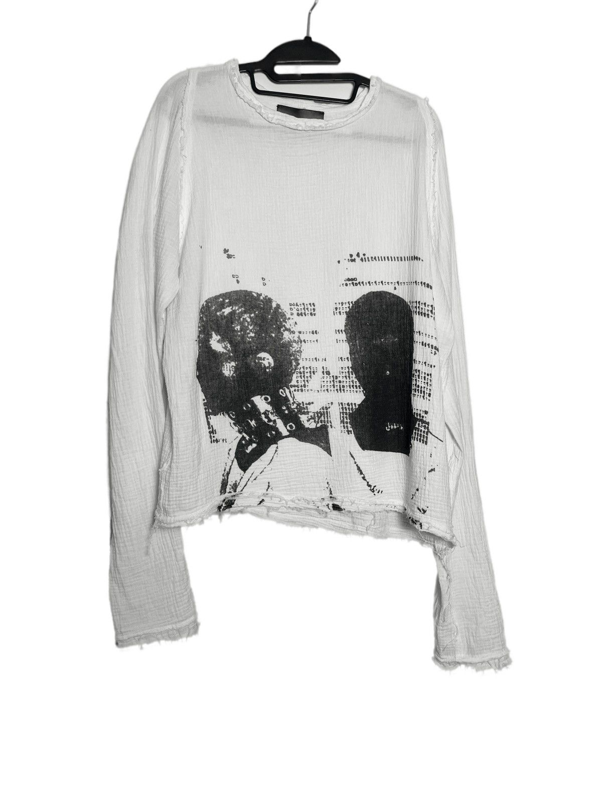 SHINE LUXURY Shine Luxury "EXAMINE" Muslin Cargo Distressed Sweater Size US S / EU 44-46 / 1 - 2 Thumbnail