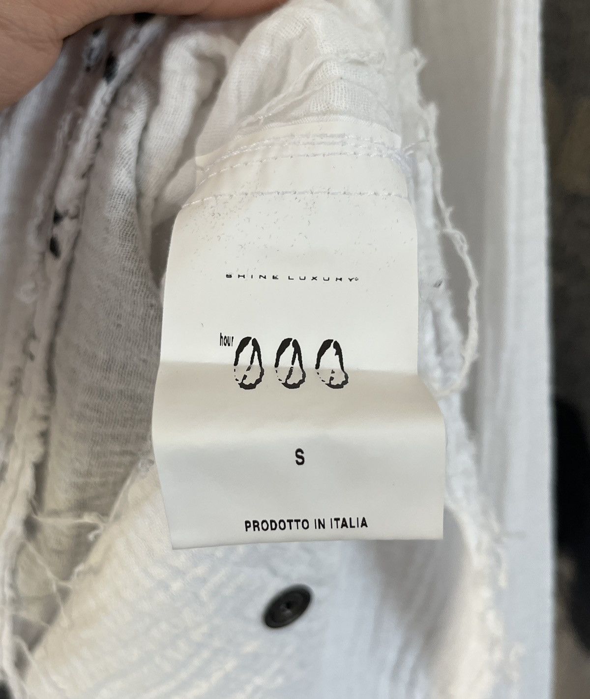 SHINE LUXURY Shine Luxury "EXAMINE" Muslin Cargo Distressed Sweater Size US S / EU 44-46 / 1 - 5 Thumbnail