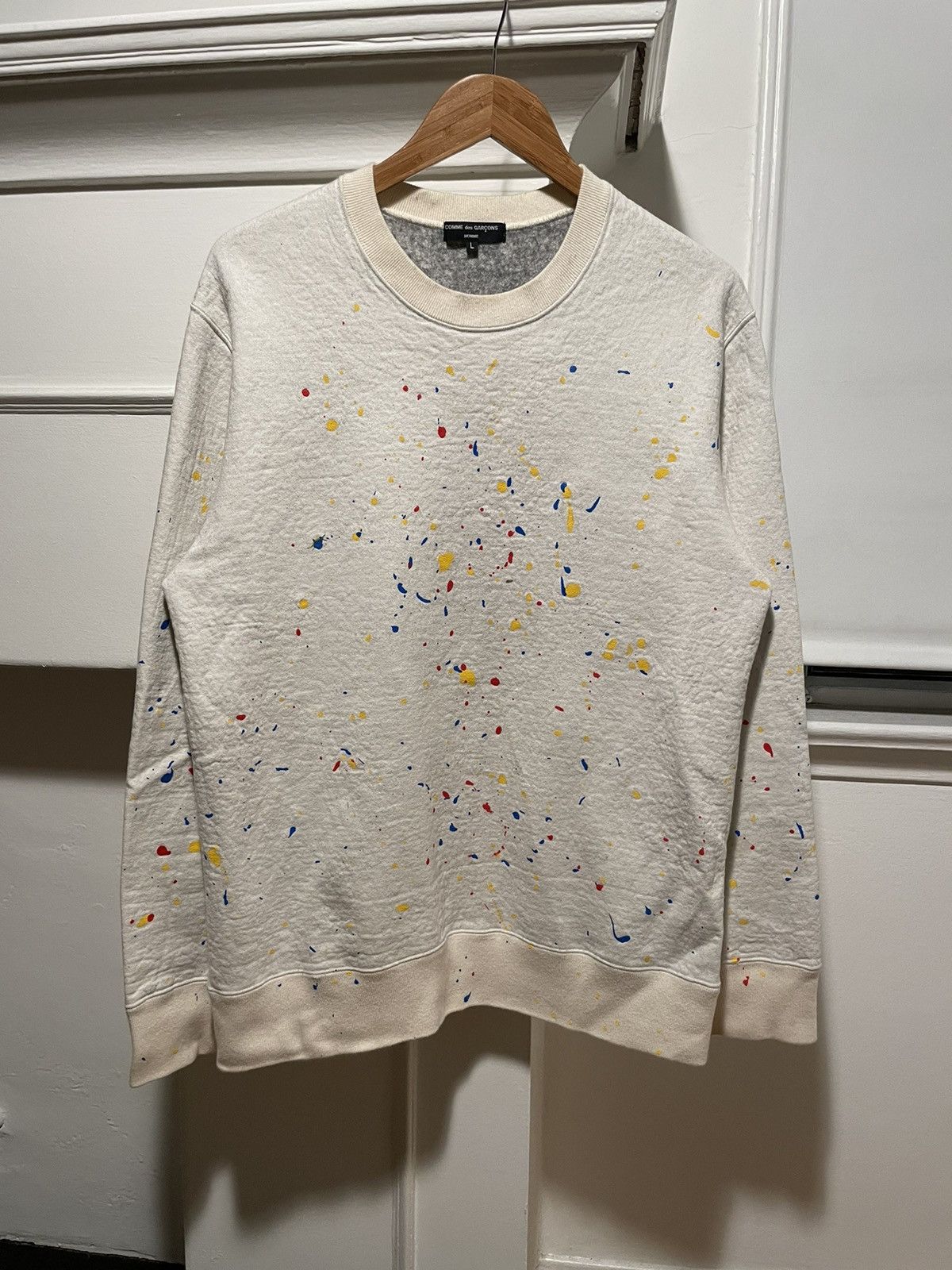 Comme des Garcons AW2019 Paint Splatter Crewneck | Grailed