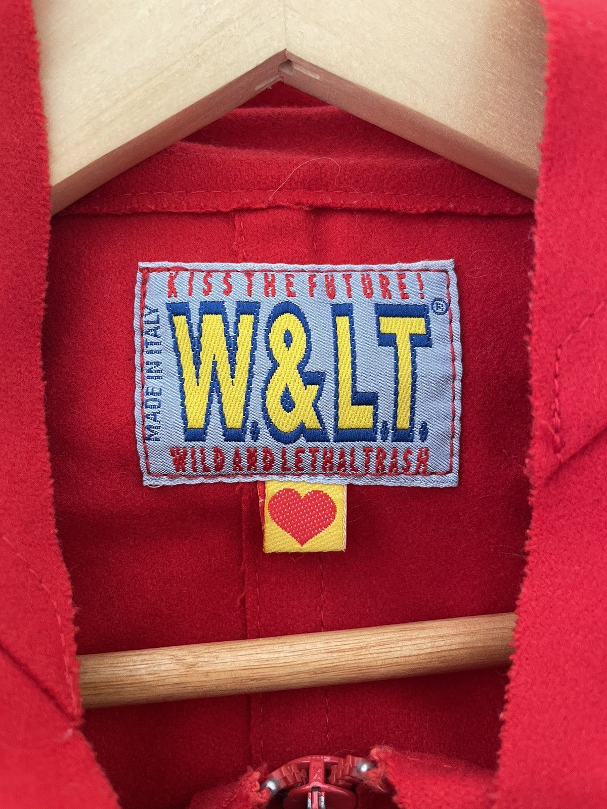 Walter Van Beirendonck AW1997 Red Wool Hooded Jacket Size M / US 6-8 / IT 42-44 - 4 Thumbnail
