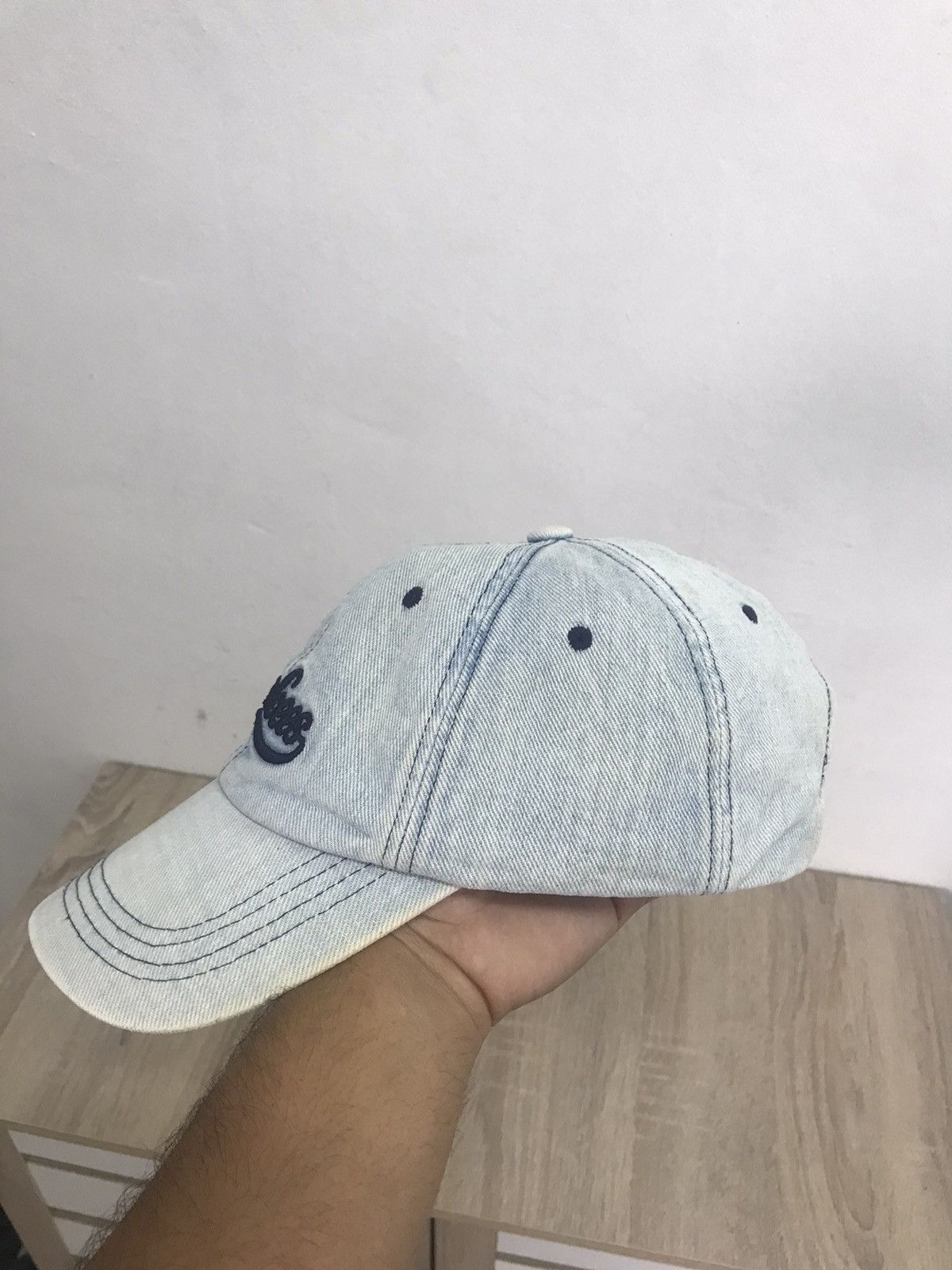 MLB Vintage MLB Yankees Denim Cap Leather Strap Size ONE SIZE - 13 Thumbnail