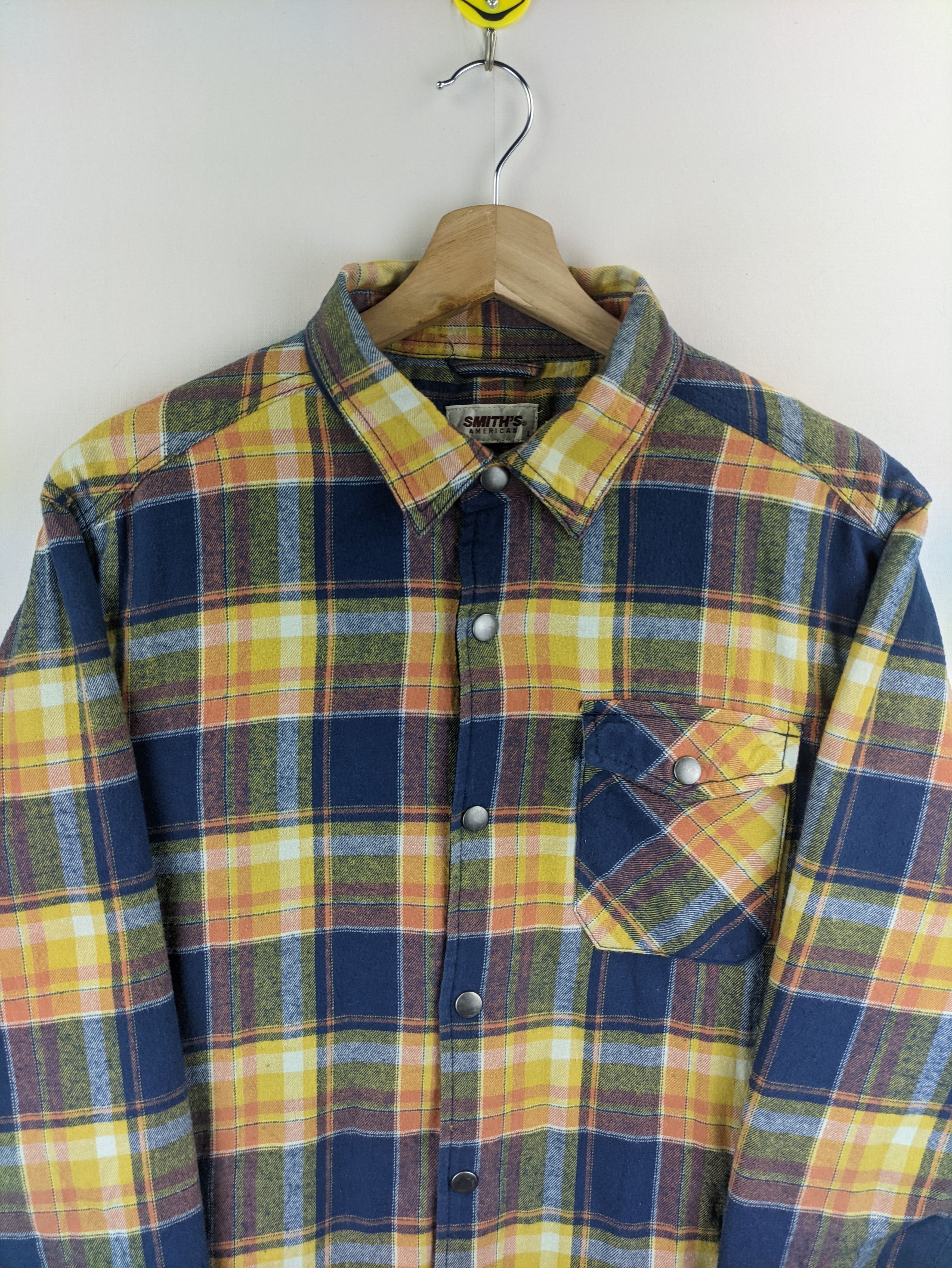 Flannel × Vintage Steals🔥Flannel Jacket Plaid by Smith's American Size US M / EU 48-50 / 2 - 8 Thumbnail