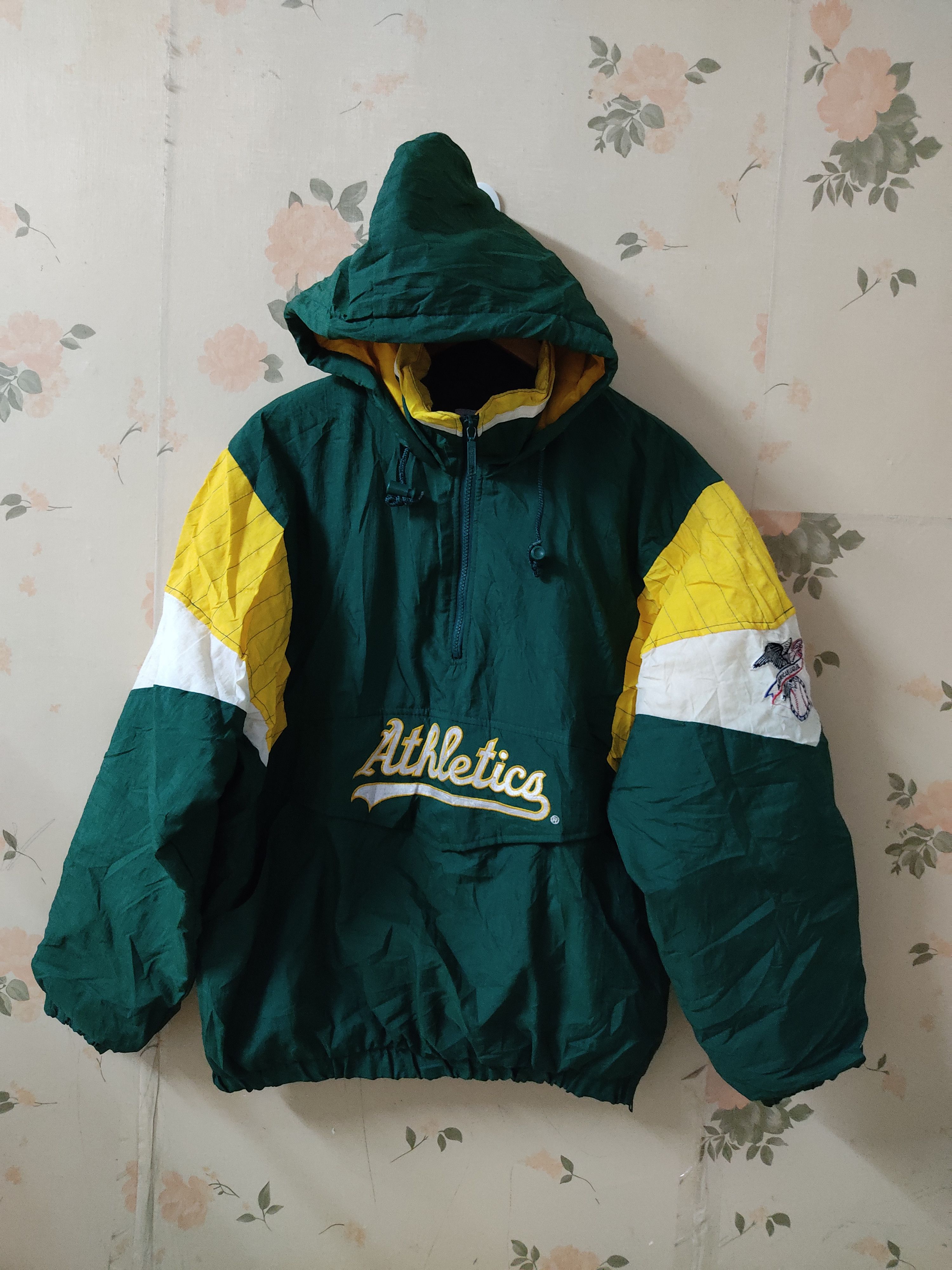 image of Athletic x Starter Vintage Starter American League Baseball Hooded Jacket, Men's (Size Medium)