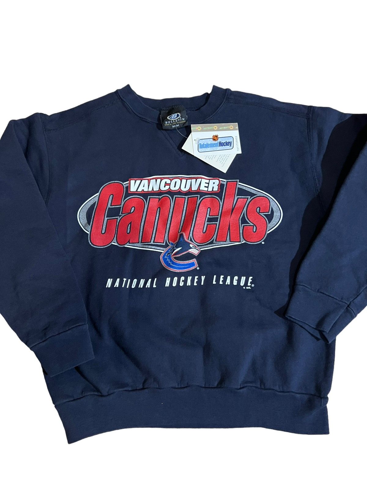 NHL × Vintage Vintage Vancouver Canucks Crew Sweatshirt 90s Youth Large Size US XS / EU 42 / 0 - 1 Thumbnail