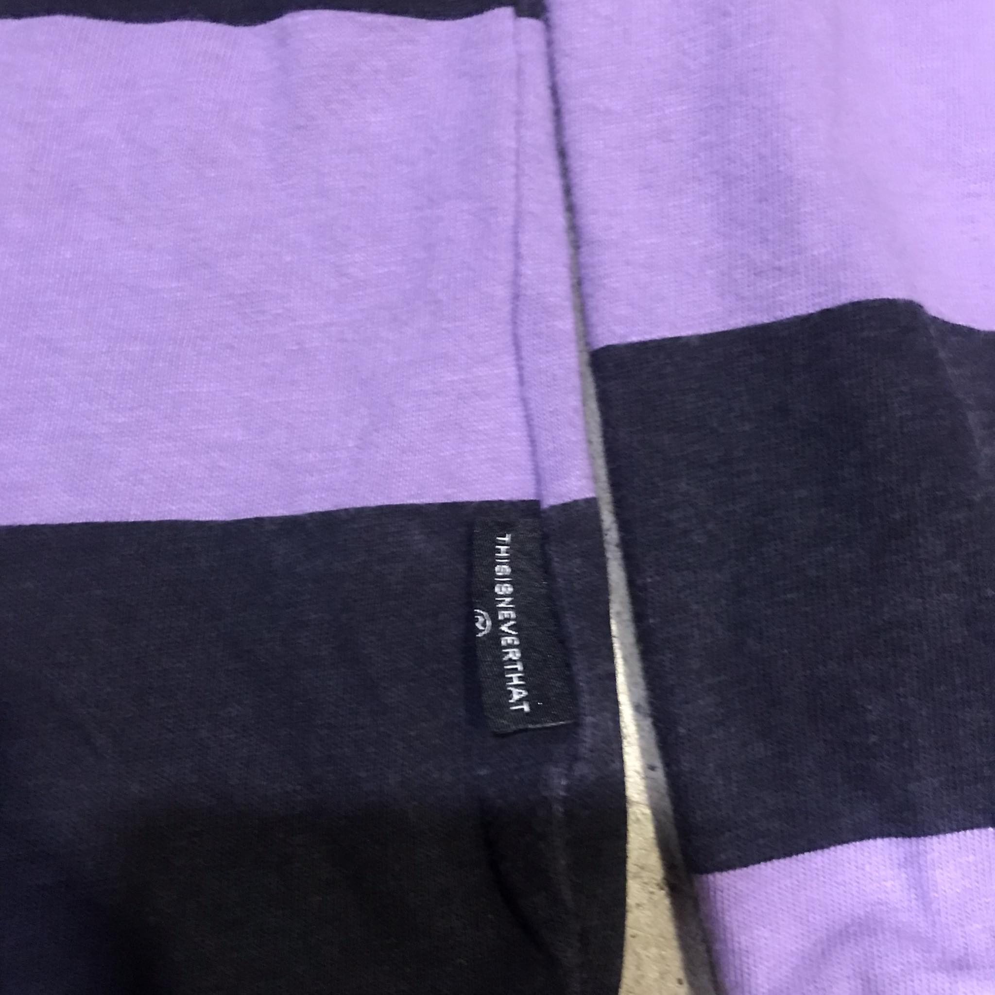 thisisneverthat Thisisneverthat Design Purple Black Striped Polo Shirt Size US M / EU 48-50 / 2 - 5 Thumbnail