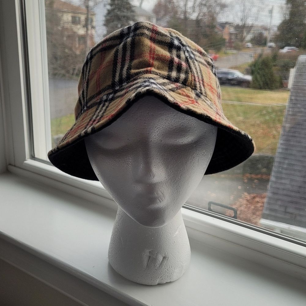 Vintage Plaid Bucket Hat Size ONE SIZE - 2 Thumbnail