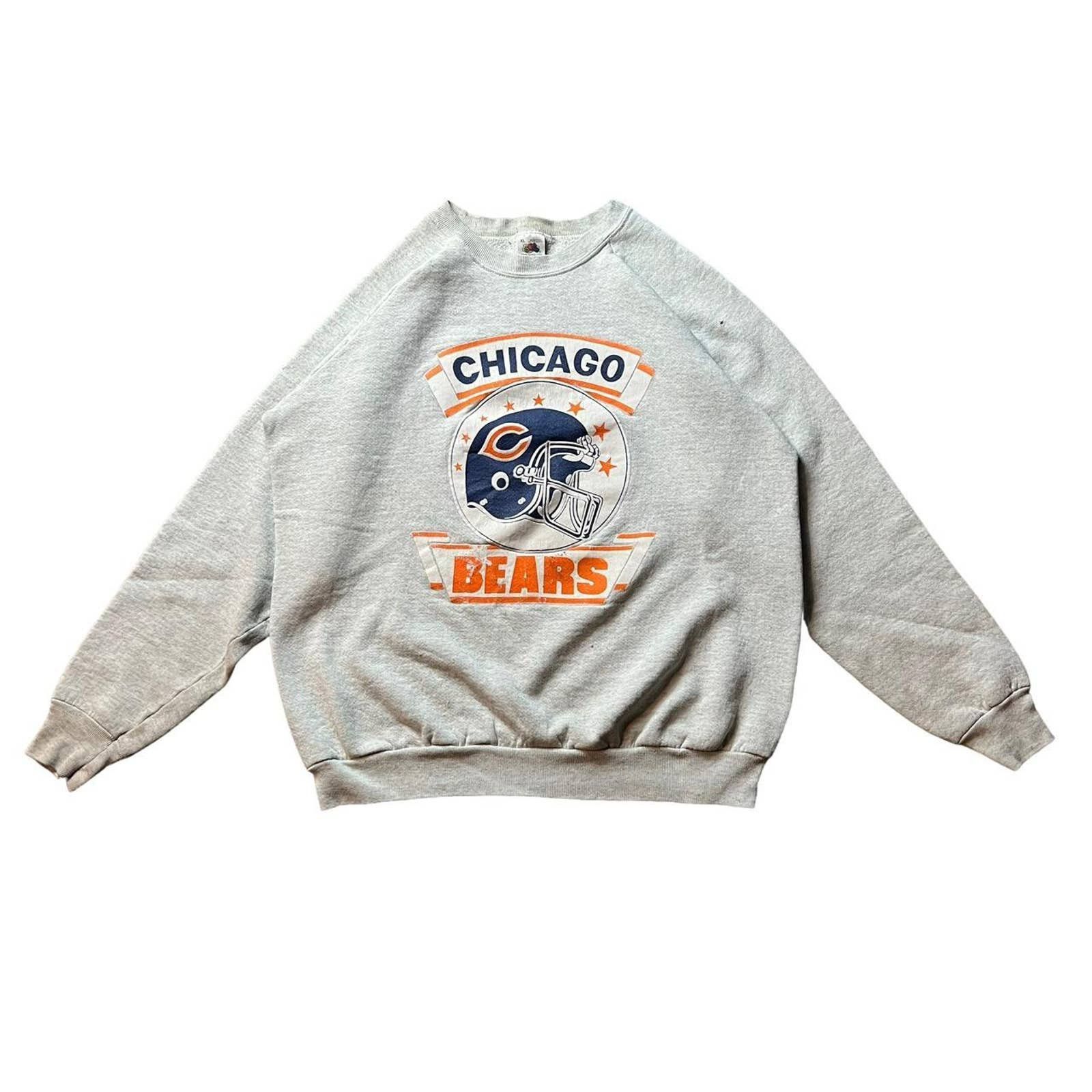 Vintage Chicago Bears NFL Sports Fruit Of The Loom Sweatshirt