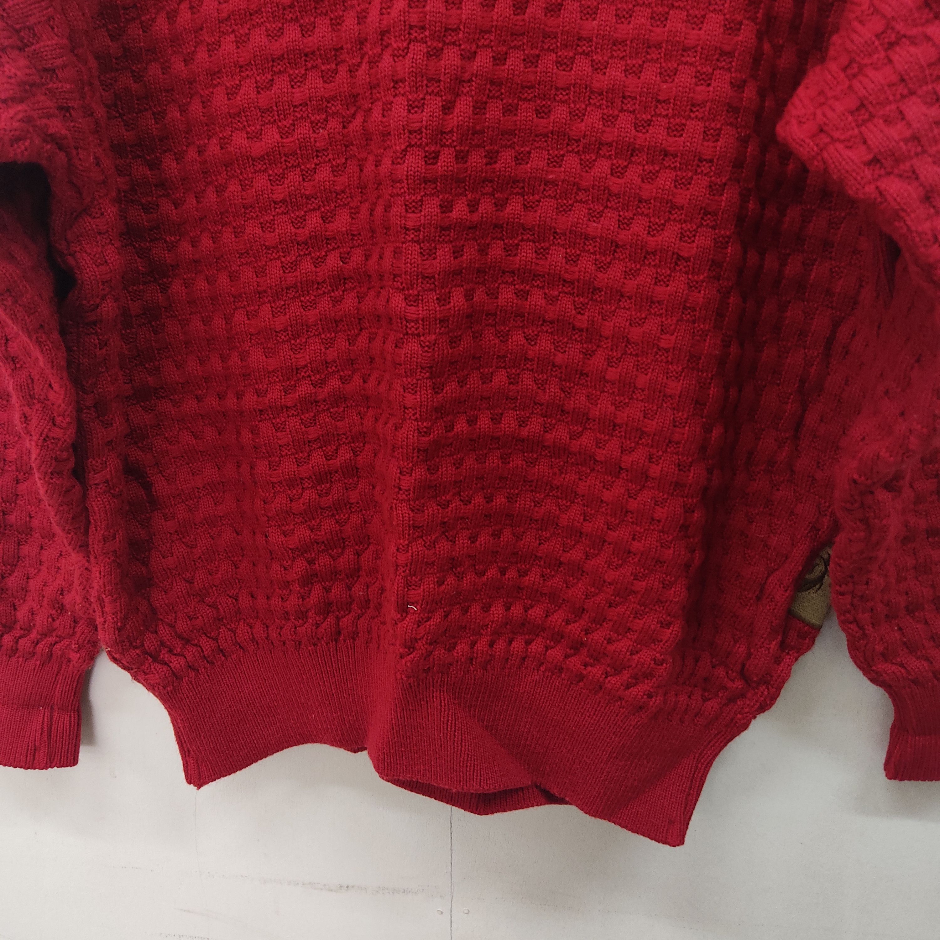 Japanese Brand × Other Lion With Wing And Sun Embroidered Red Knitwear Jumper Size L / US 10 / IT 46 - 13 Thumbnail