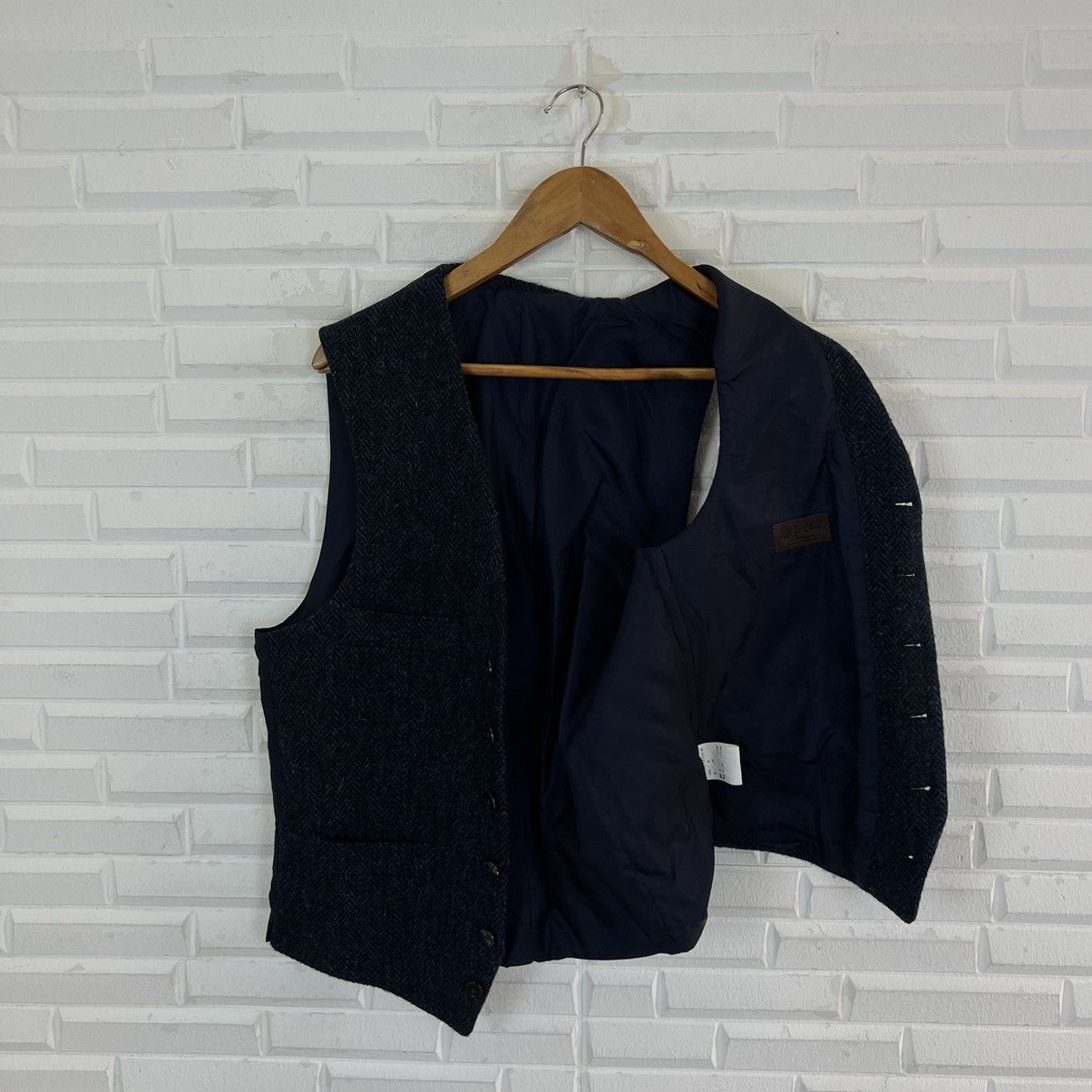 Harris Tweed VINTAGE HARRIS TWEED JAPAN WOOL VEST UTILITY CASUAL Size US M / EU 48-50 / 2 - 7 Thumbnail