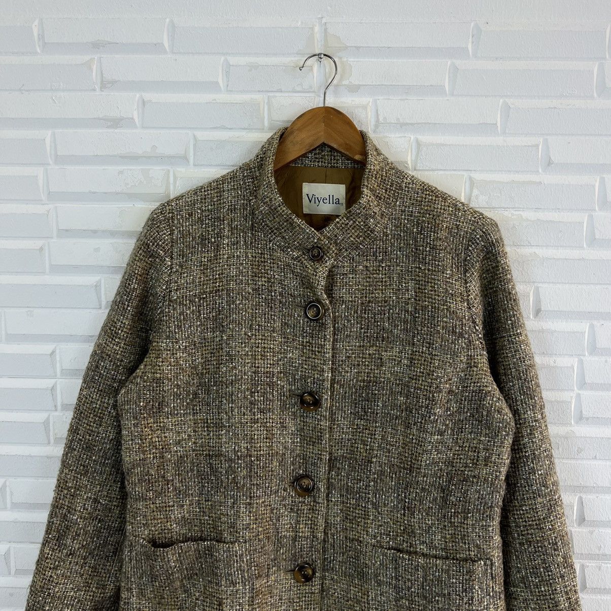 Japanese Brand VINTAGE VIYELLA TWEED WOOL JACKET Size US M / EU 48-50 / 2 - 3 Thumbnail