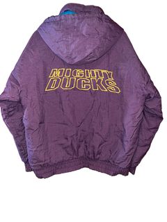 Vintage Anaheim Mighty Ducks Starter Jacket 90s NHL 1/2 Zip men