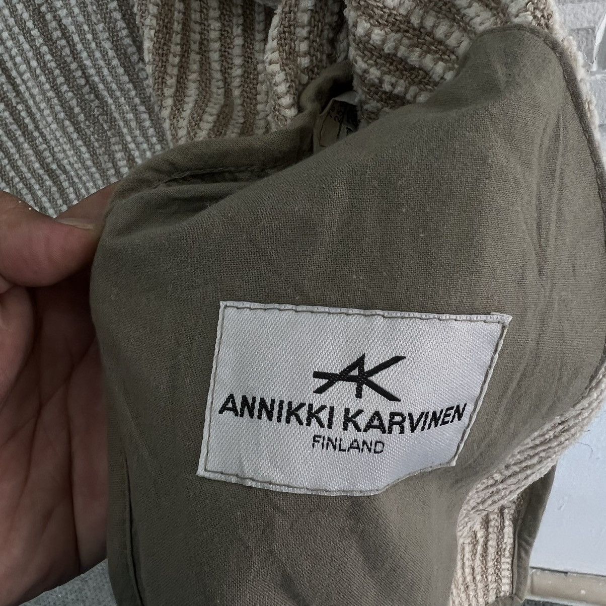 Vintage VINTAGE ANNIKKI KARVINEN FINLAND TWEED JACKET Size US L / EU 52-54 / 3 - 15 Thumbnail