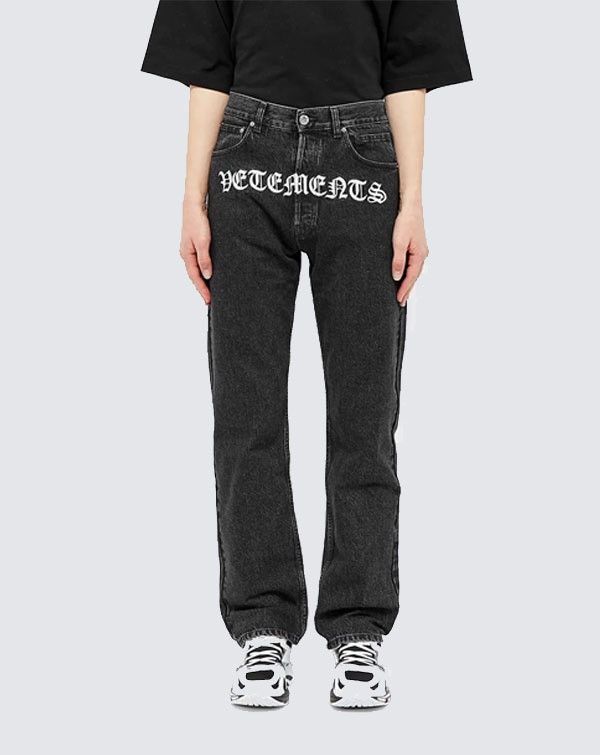 Gothic Print Jeans