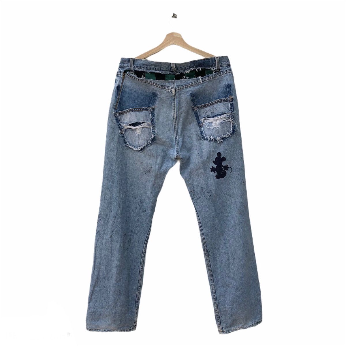 Japanese Brand DISTRESSED DENIM PUNK DESIGN Size US 34 / EU 50 - 2 Thumbnail