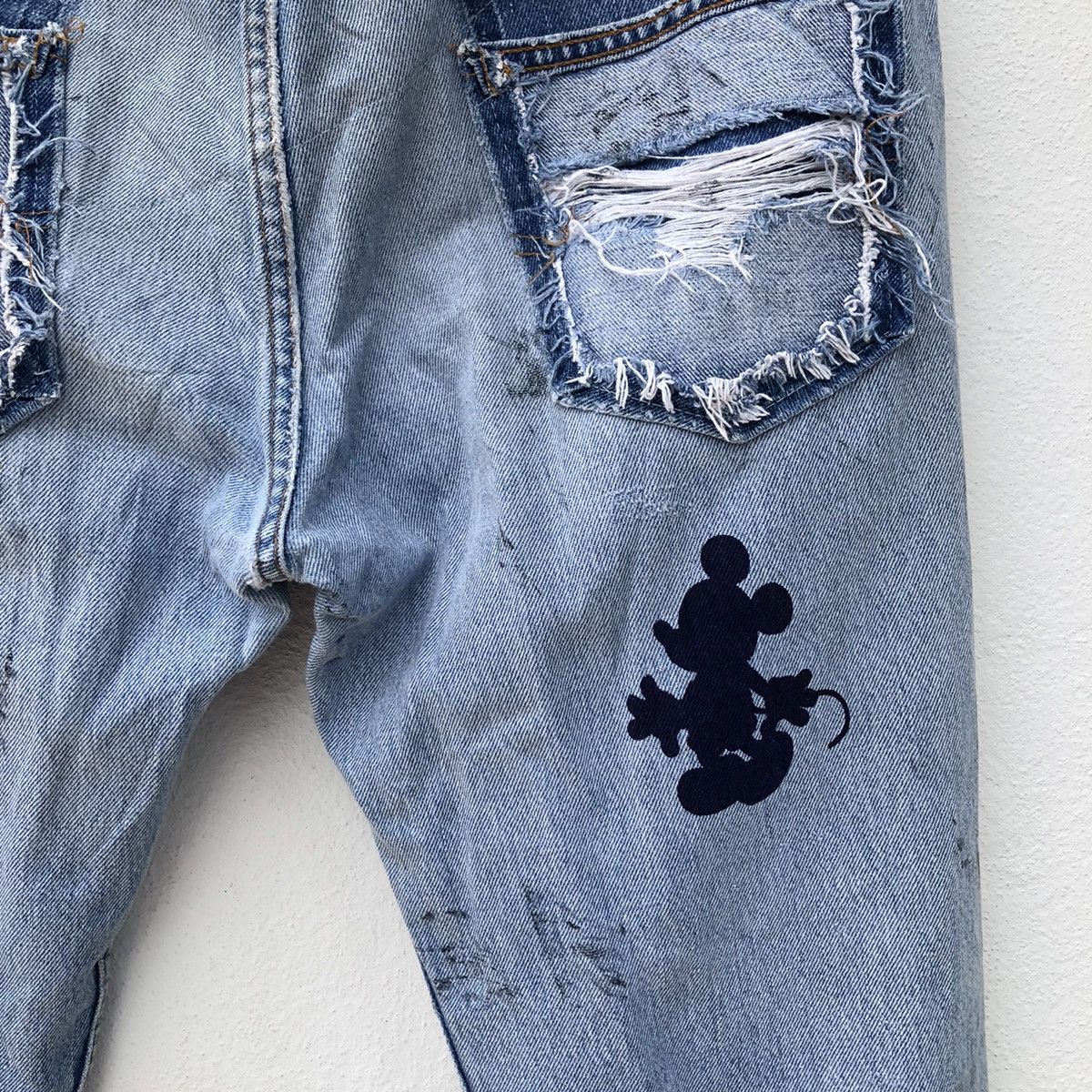 Japanese Brand DISTRESSED DENIM PUNK DESIGN Size US 34 / EU 50 - 10 Thumbnail