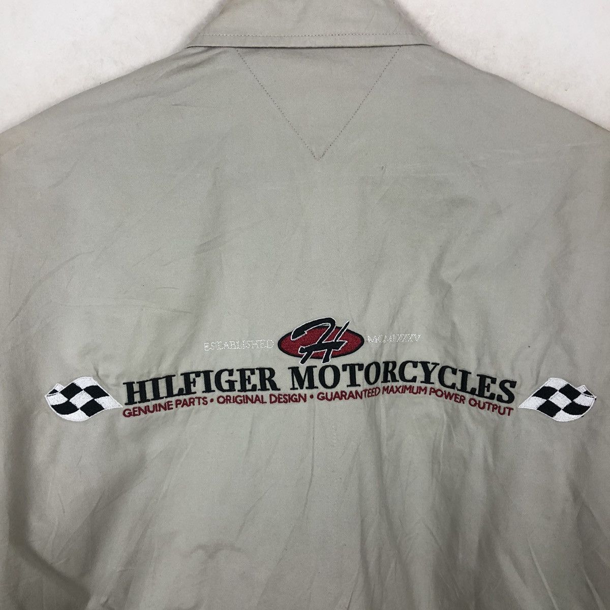 Japanese Brand × Vintage TOMMY HILFIGER MOTORCYCLES BIG LOGO Size US S / EU 44-46 / 1 - 8 Thumbnail