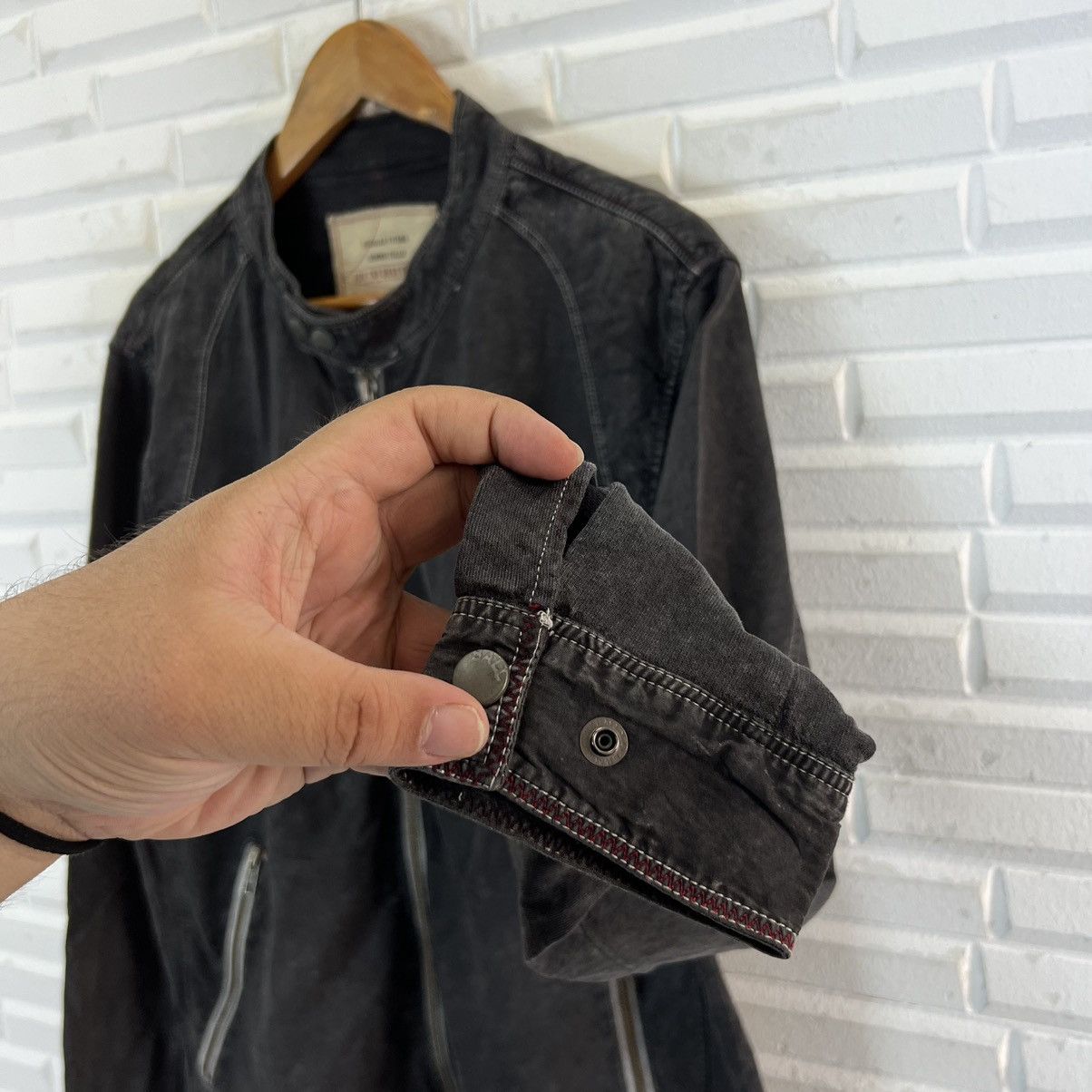 Japanese Brand VINTAGE BALL BIKER JACKET INSPIRED BY SCHOTT PERFECTO Size US XL / EU 56 / 4 - 8 Thumbnail