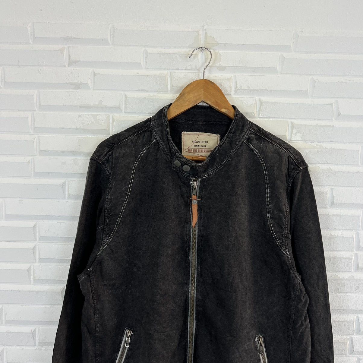 Japanese Brand VINTAGE BALL BIKER JACKET INSPIRED BY SCHOTT PERFECTO Size US XL / EU 56 / 4 - 3 Thumbnail