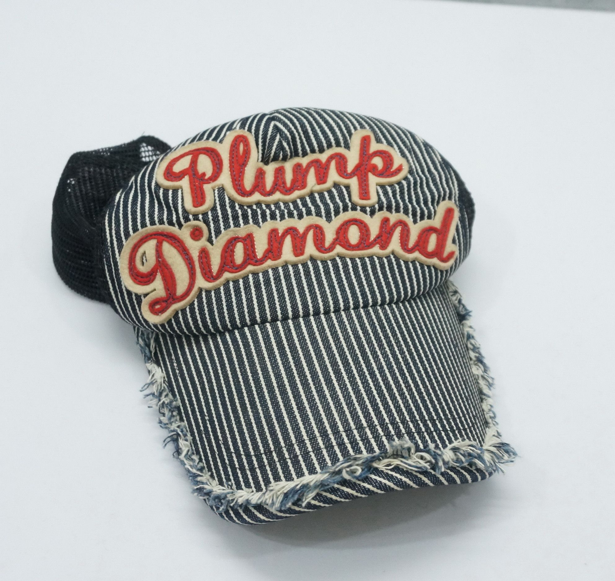 Japanese Brand 🔥Japan Vintage PLUMP DIAMOND Distressed Hickory Denim Cap Size ONE SIZE - 13 Thumbnail