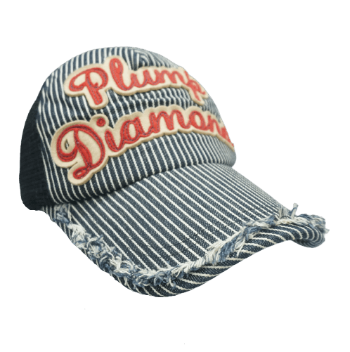 Japanese Brand 🔥Japan Vintage PLUMP DIAMOND Distressed Hickory Denim Cap Size ONE SIZE - 2 Thumbnail