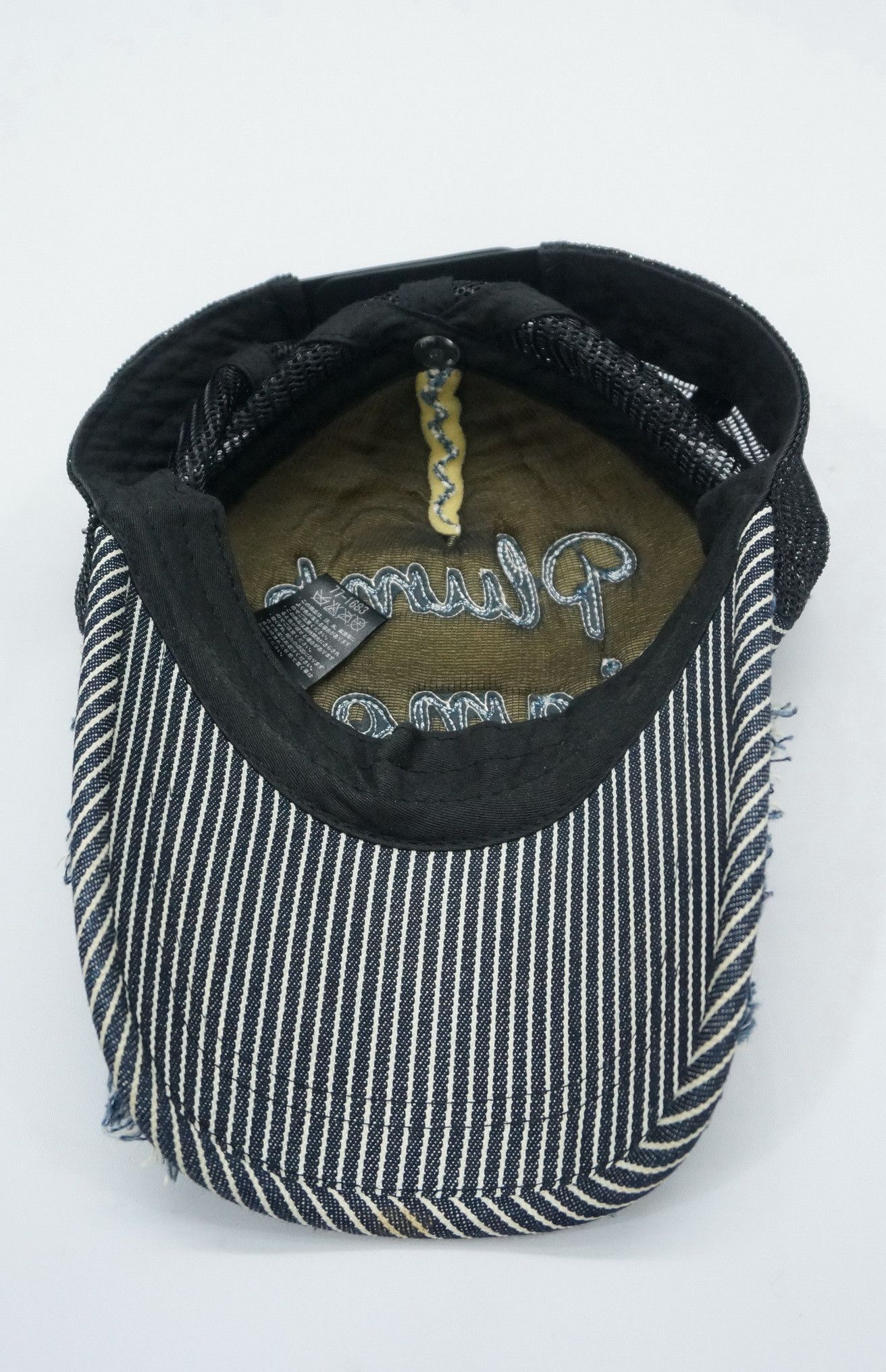 Japanese Brand 🔥Japan Vintage PLUMP DIAMOND Distressed Hickory Denim Cap Size ONE SIZE - 9 Thumbnail
