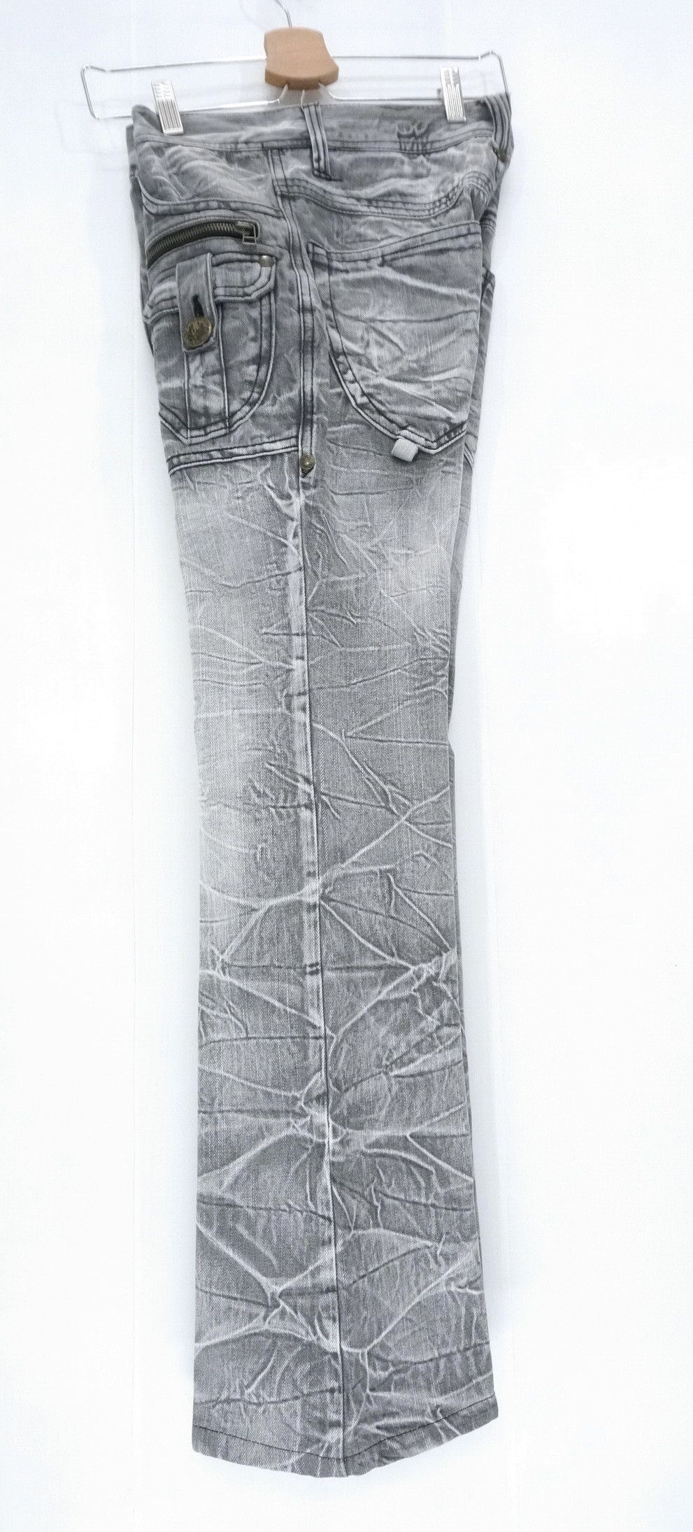 Japanese Brand Flare Vtg BLOW BY BLUE Bush Multipocket Distressed Jeans Size US 29 - 3 Thumbnail