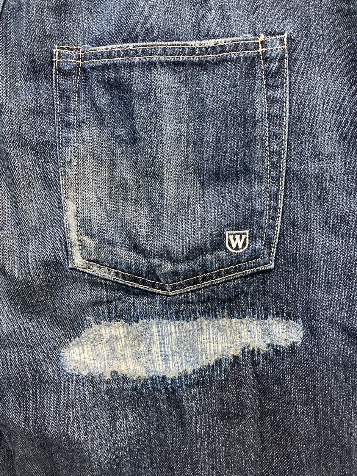 Wtaps “Who Dare Wins” SS2011 Damage Repair Processing Denim Size US 37 - 7 Thumbnail
