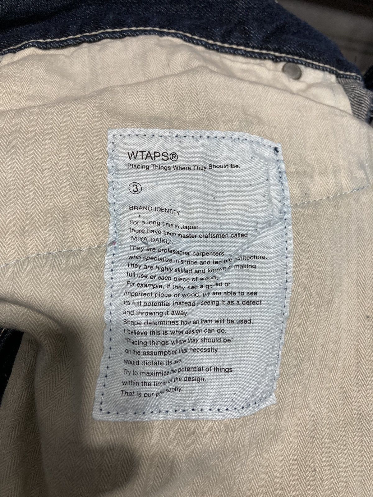 Wtaps “Who Dare Wins” SS2011 Damage Repair Processing Denim Size US 37 - 10 Thumbnail