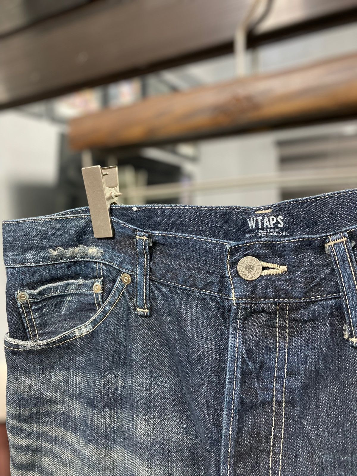 Wtaps “Who Dare Wins” SS2011 Damage Repair Processing Denim Size US 37 - 4 Thumbnail