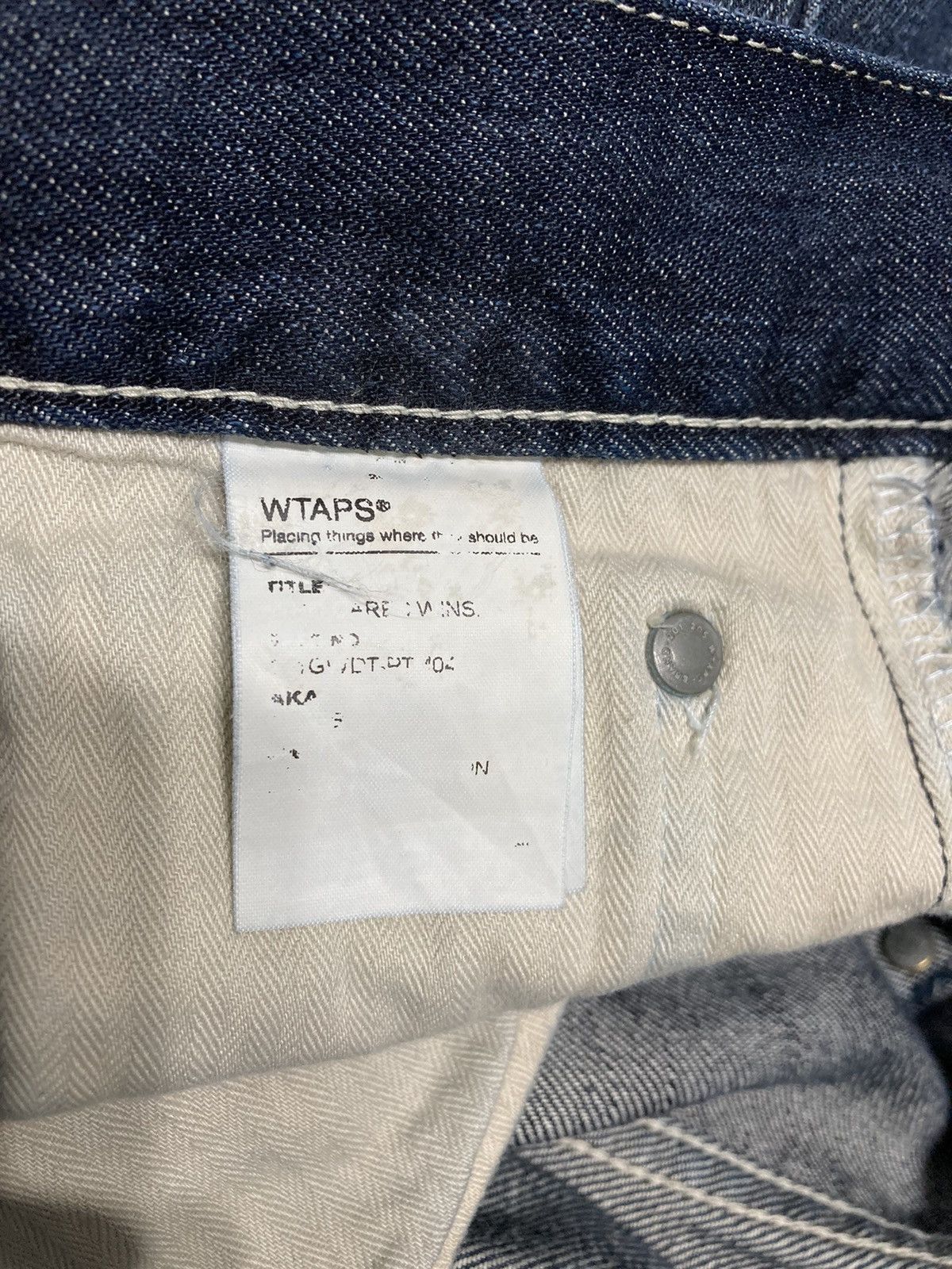 Wtaps “Who Dare Wins” SS2011 Damage Repair Processing Denim Size US 37 - 11 Thumbnail