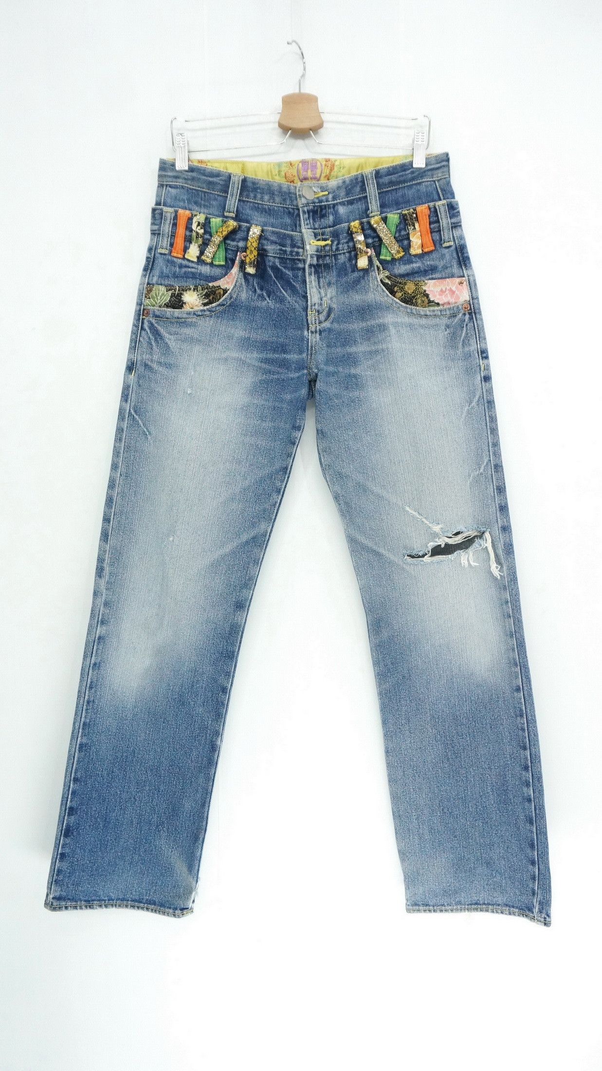 Japanese Brand Rare Japan BUDEN Vintage Distressed Double Waist Jeans Size US 31 - 2 Thumbnail