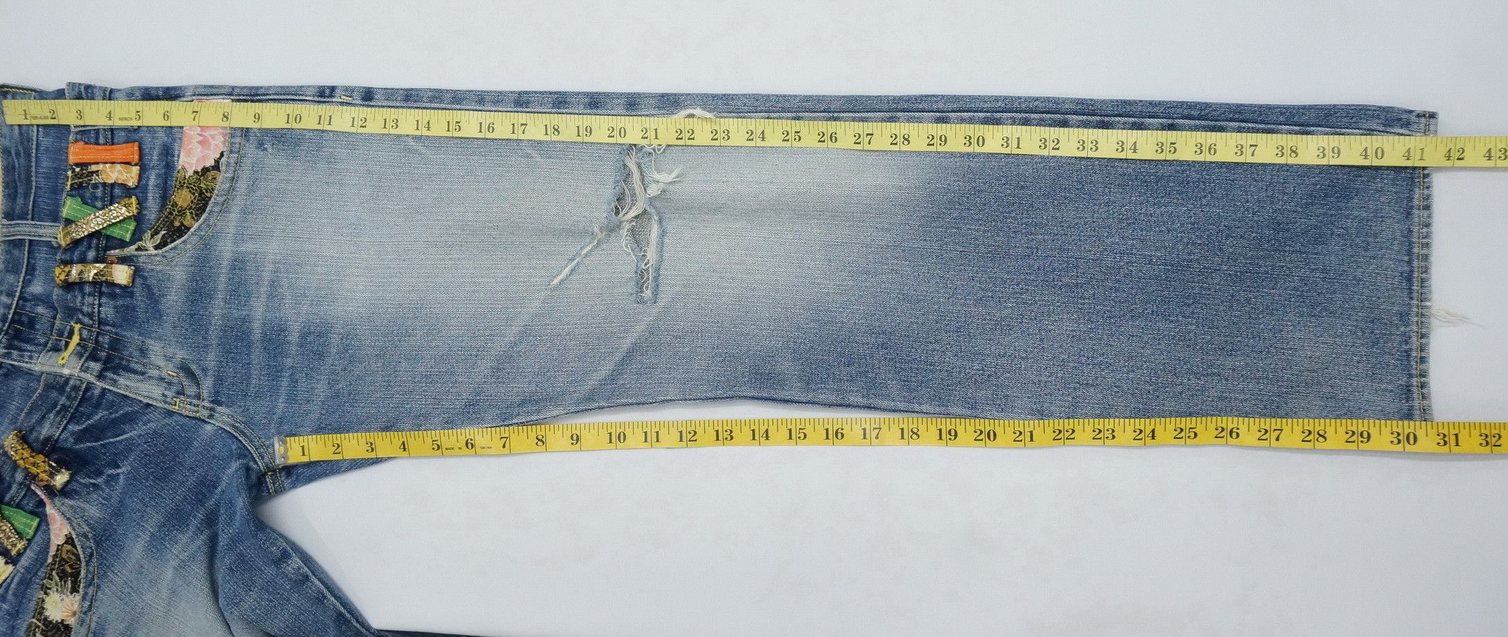 Japanese Brand Rare Japan BUDEN Vintage Distressed Double Waist Jeans Size US 31 - 16 Thumbnail