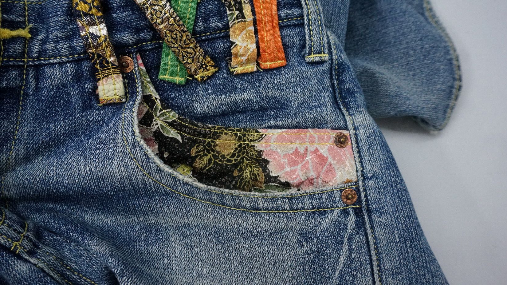 Japanese Brand Rare Japan BUDEN Vintage Distressed Double Waist Jeans Size US 31 - 22 Thumbnail
